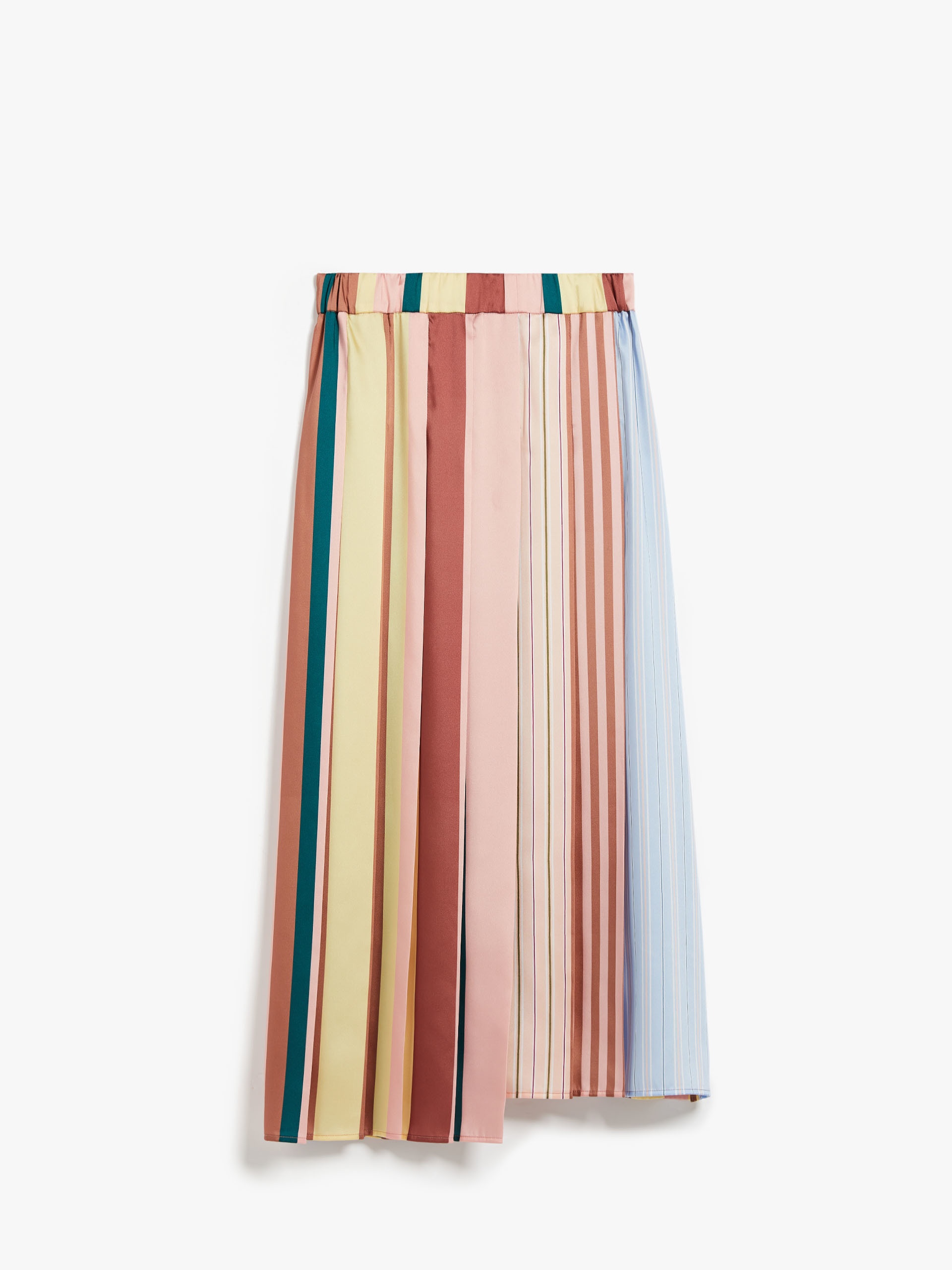 FAGUS Pleated printed twill skirt - 1