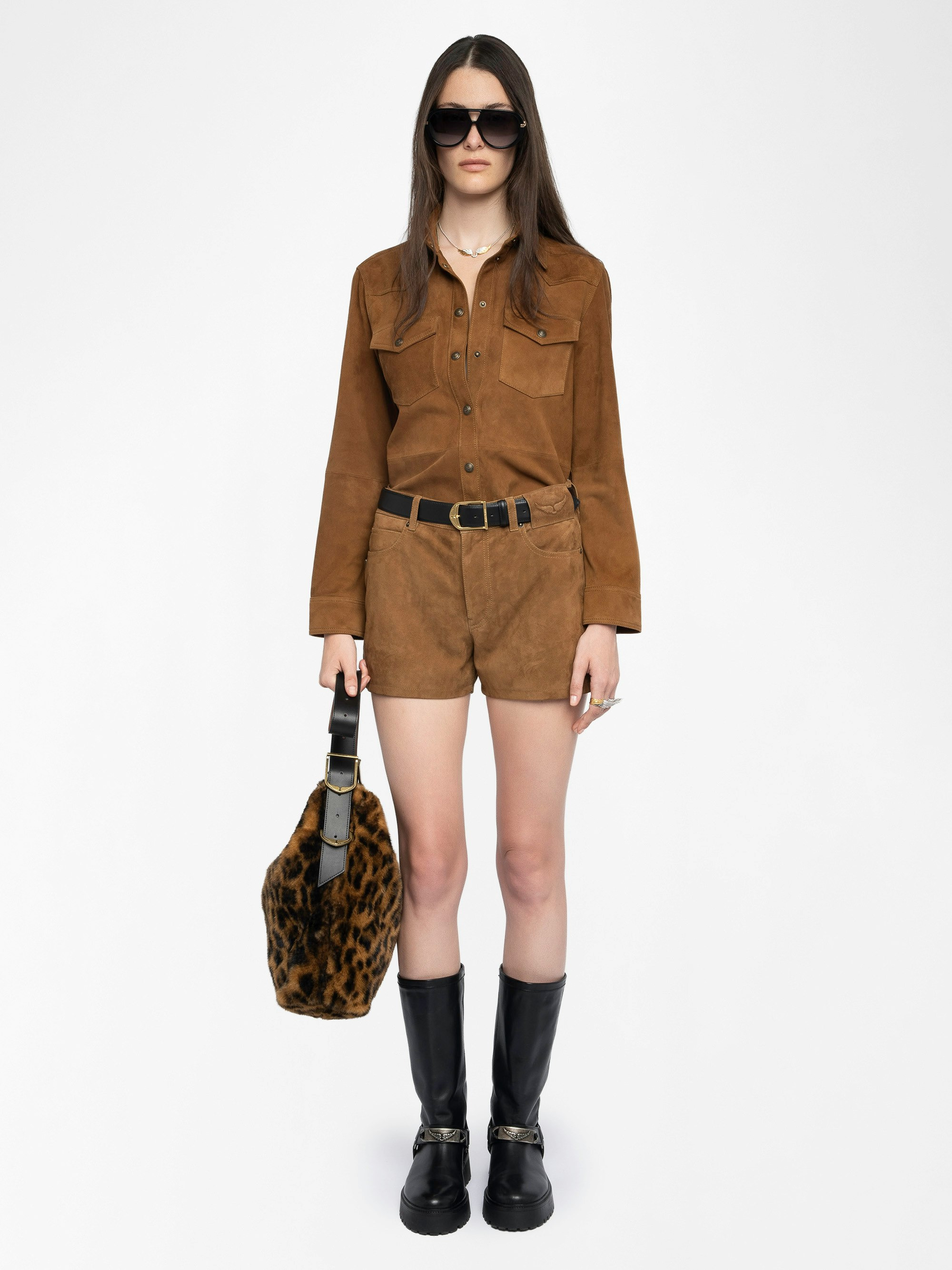 Thelma Suede Leather Shirt - 2