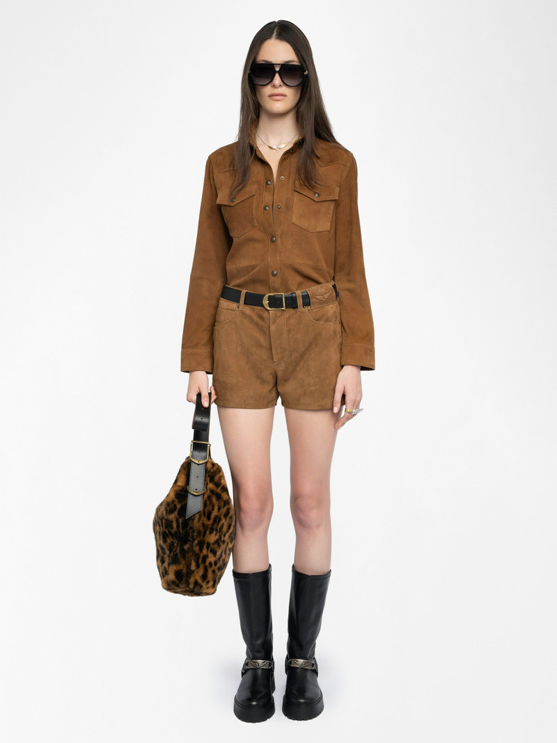 Zadig & Voltaire Thelma Suede Leather Shirt outlook