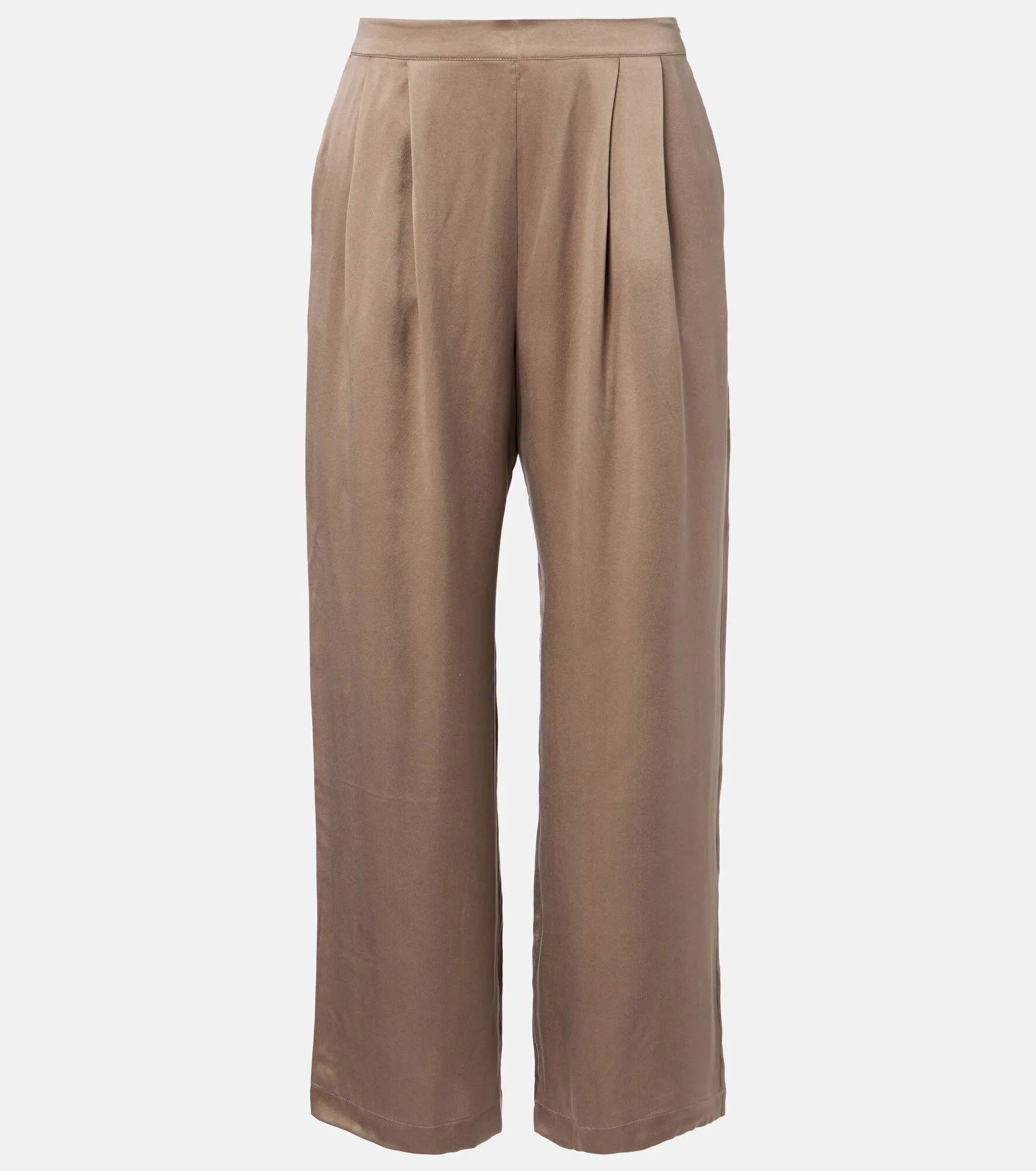 Isola silk twill wide-leg pants - 1