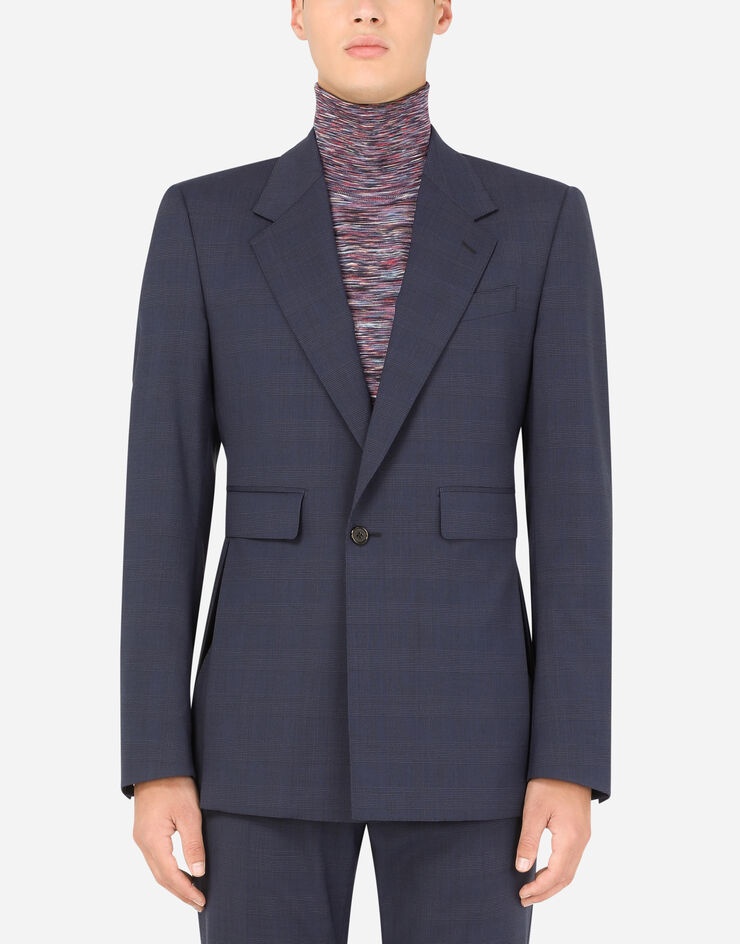 Stretch glen plaid wool Sicilia-fit suit - 4