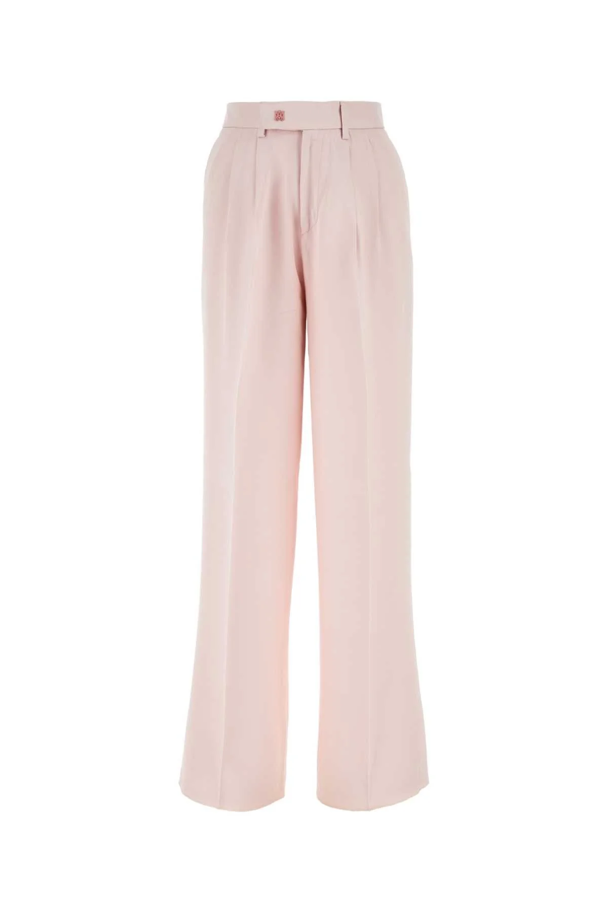 Amiri Women Light Pink Viscose Wide-Leg Pant - 1