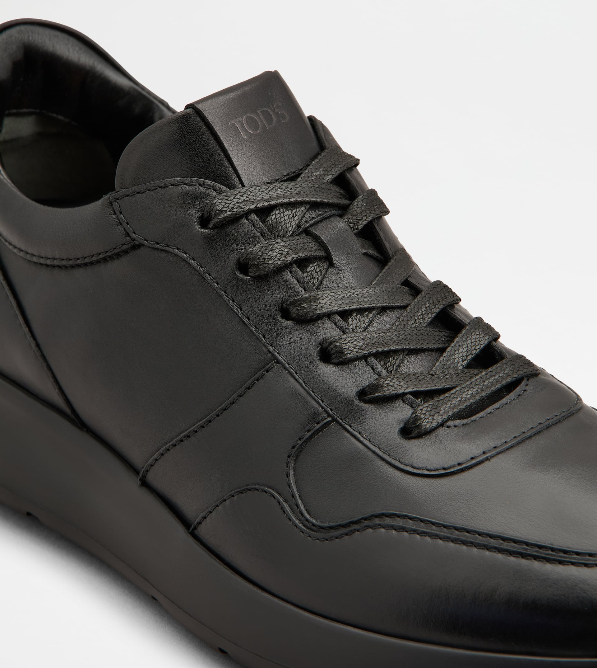 RED DOT SNEAKERS IN LEATHER - BLACK - 5