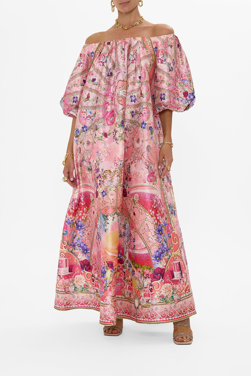 CAMILLA OFF SHOULDER LONG PUFF DRESS outlook