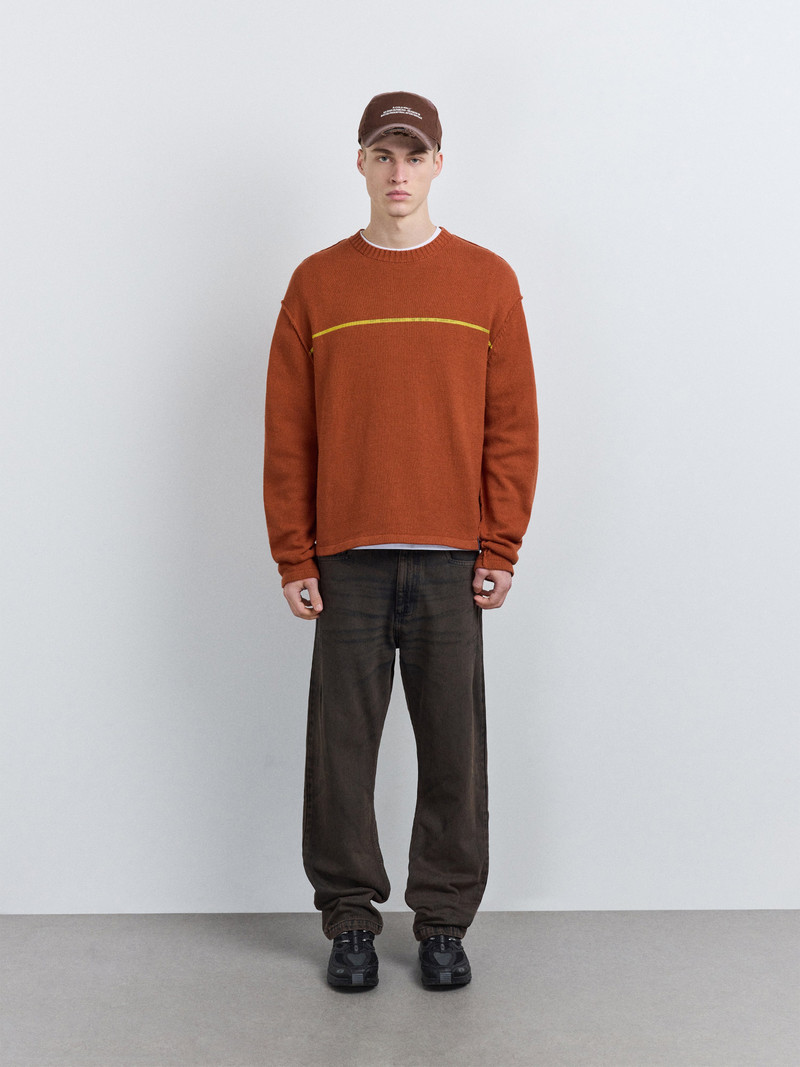 Mercury Crew Knit Rust 3