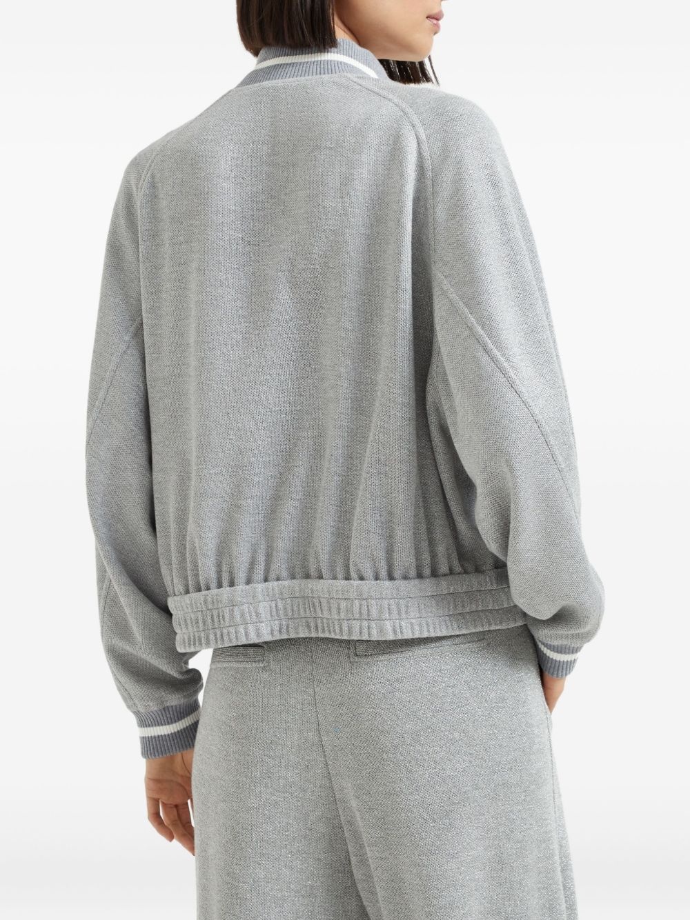 cotton-blend bomber jacket - 4