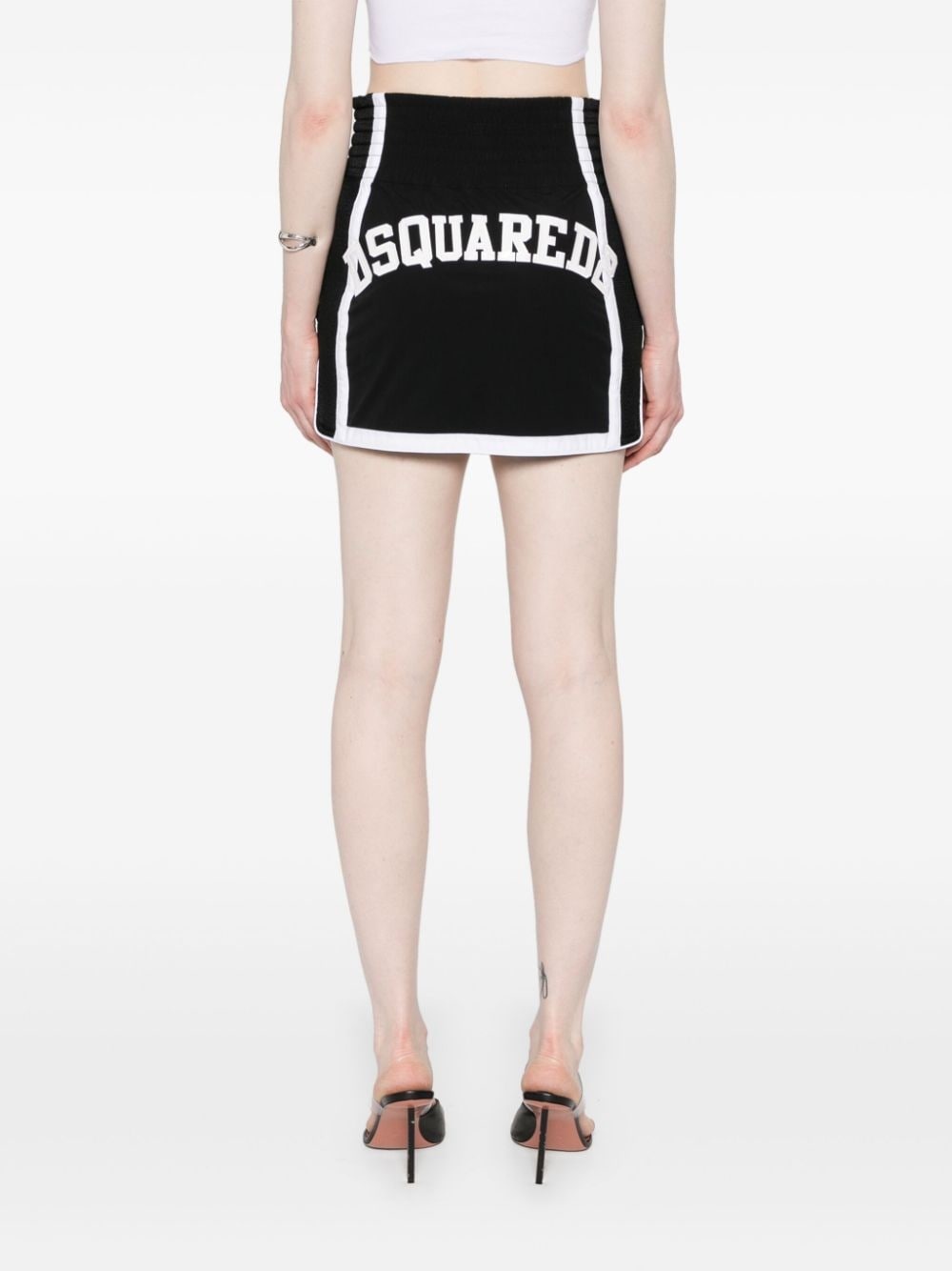 logo-patch mini skirt - 4