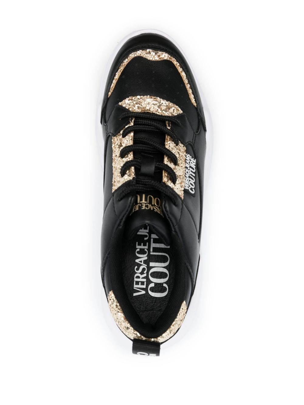 logo-patch glitter-detailing sneakers - 4