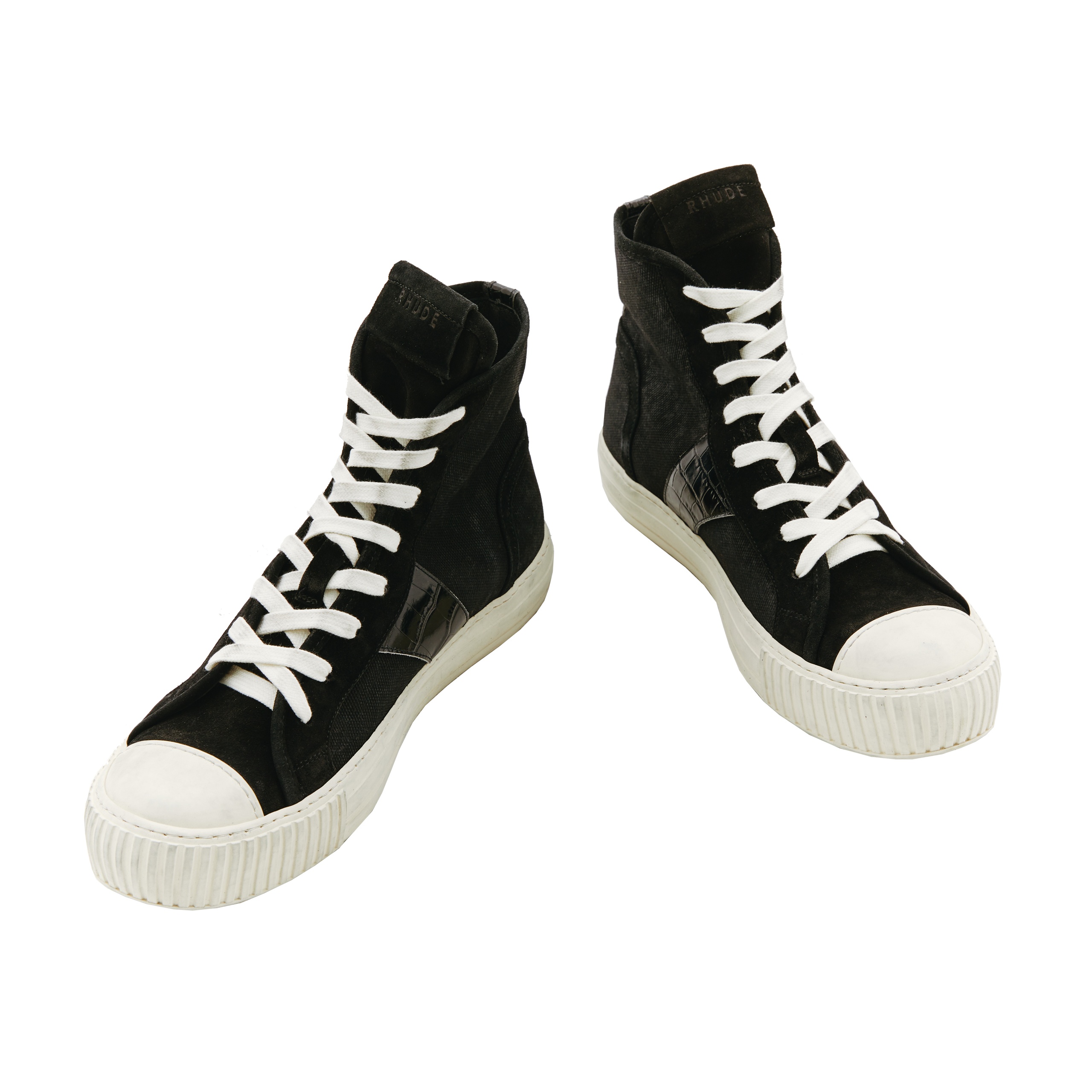 SNEAKERS WITH LEATHER INSERTS - 3