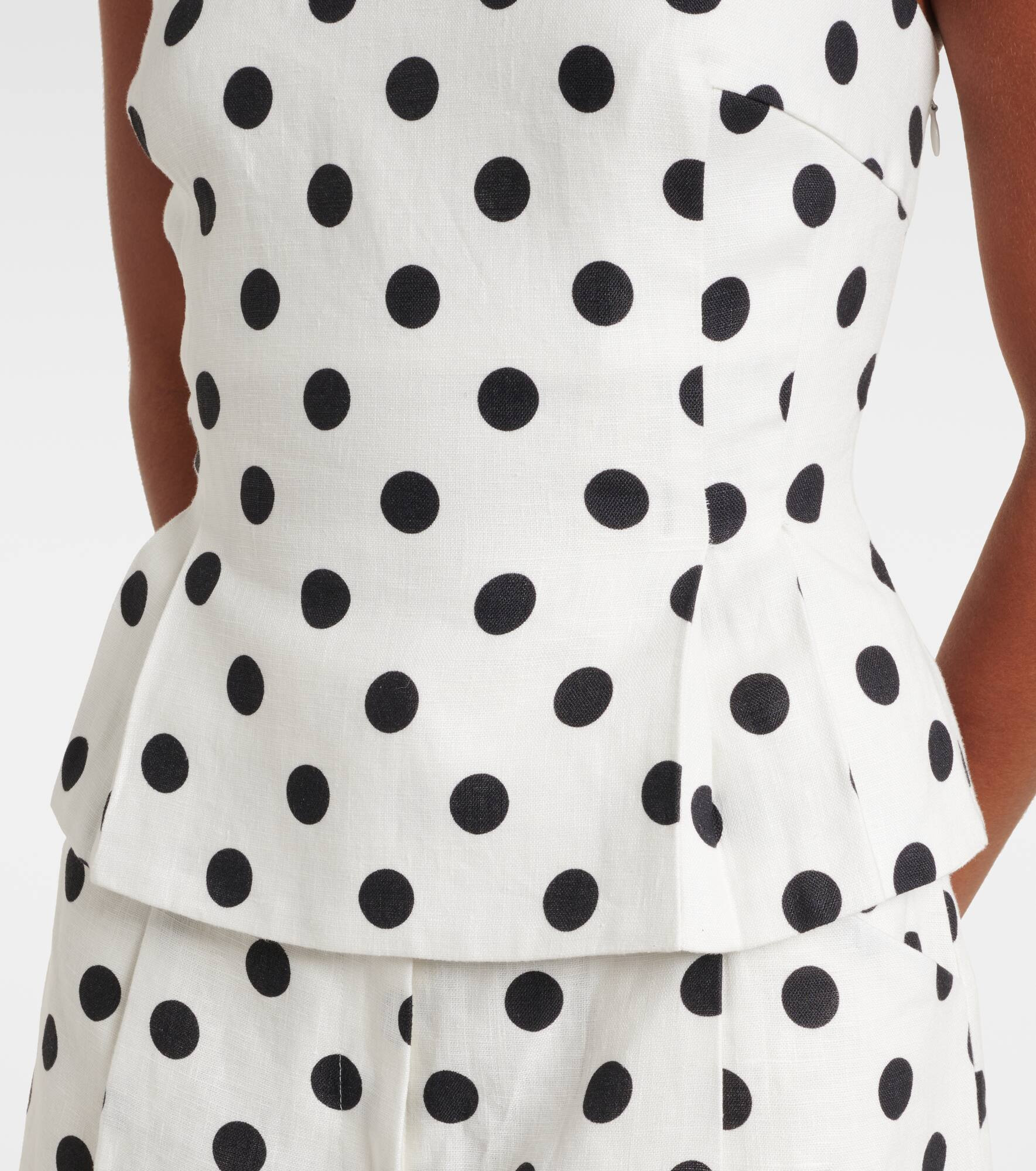 Rosalie polka-dot linen top - 5