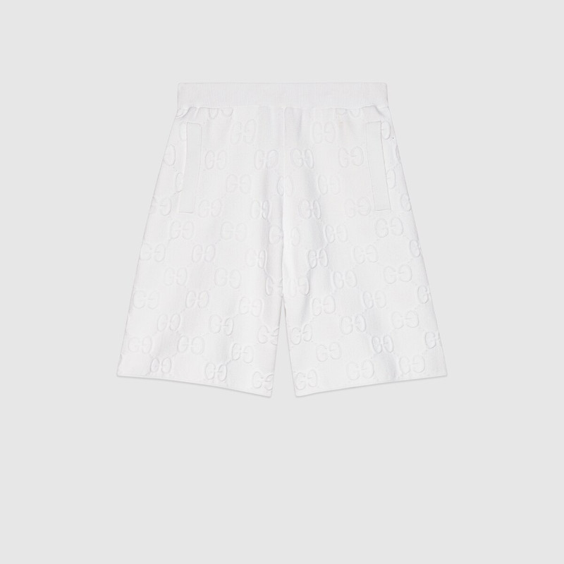 Viscose jacquard shorts with GG 1