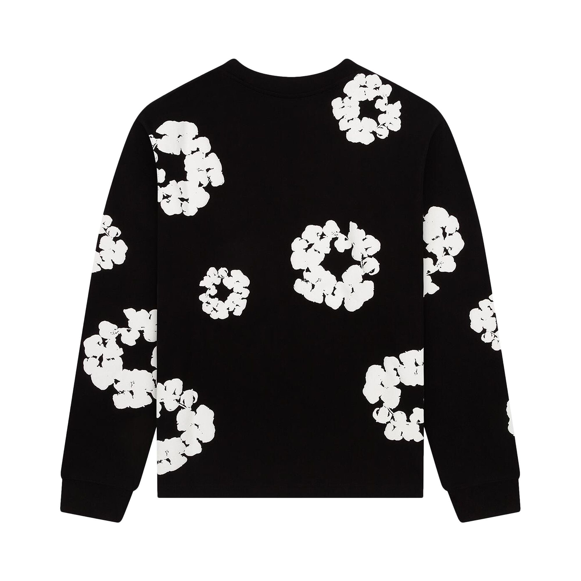 Denim Tears Long-Sleeve Wreath Tee 'Black' - 2
