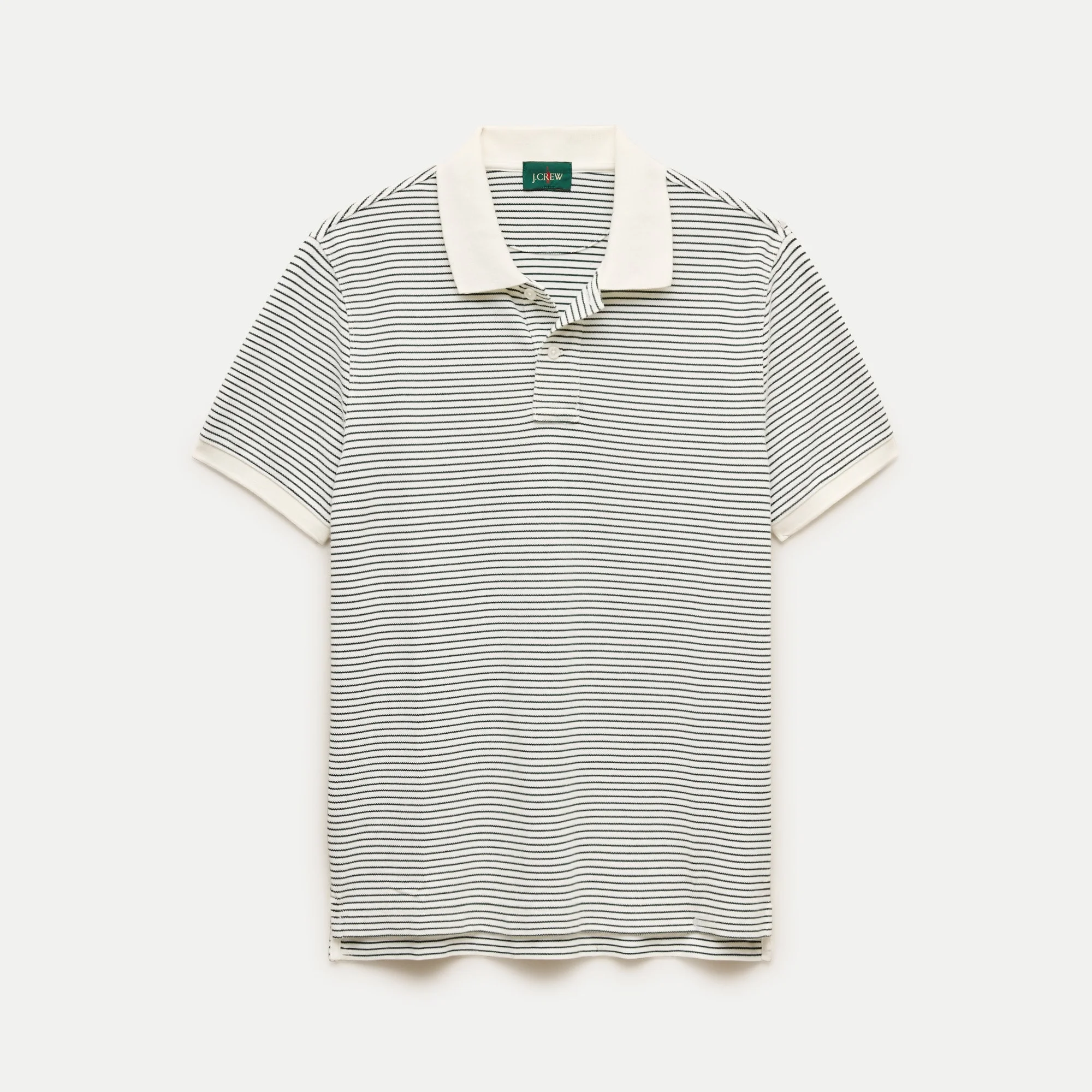 Washed piqué polo shirt in stripe - 1