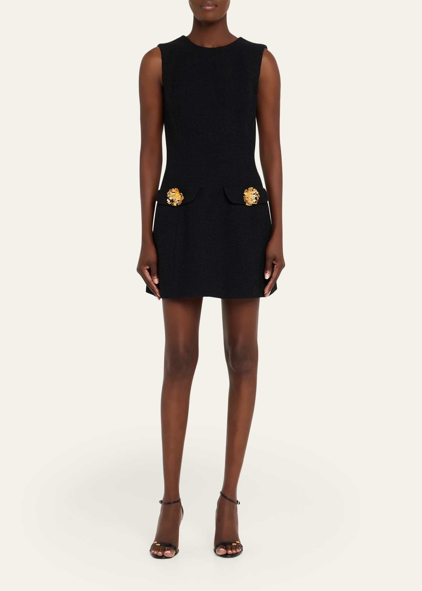 Sleeveless Tweed Mini Day Suit Dress - 2