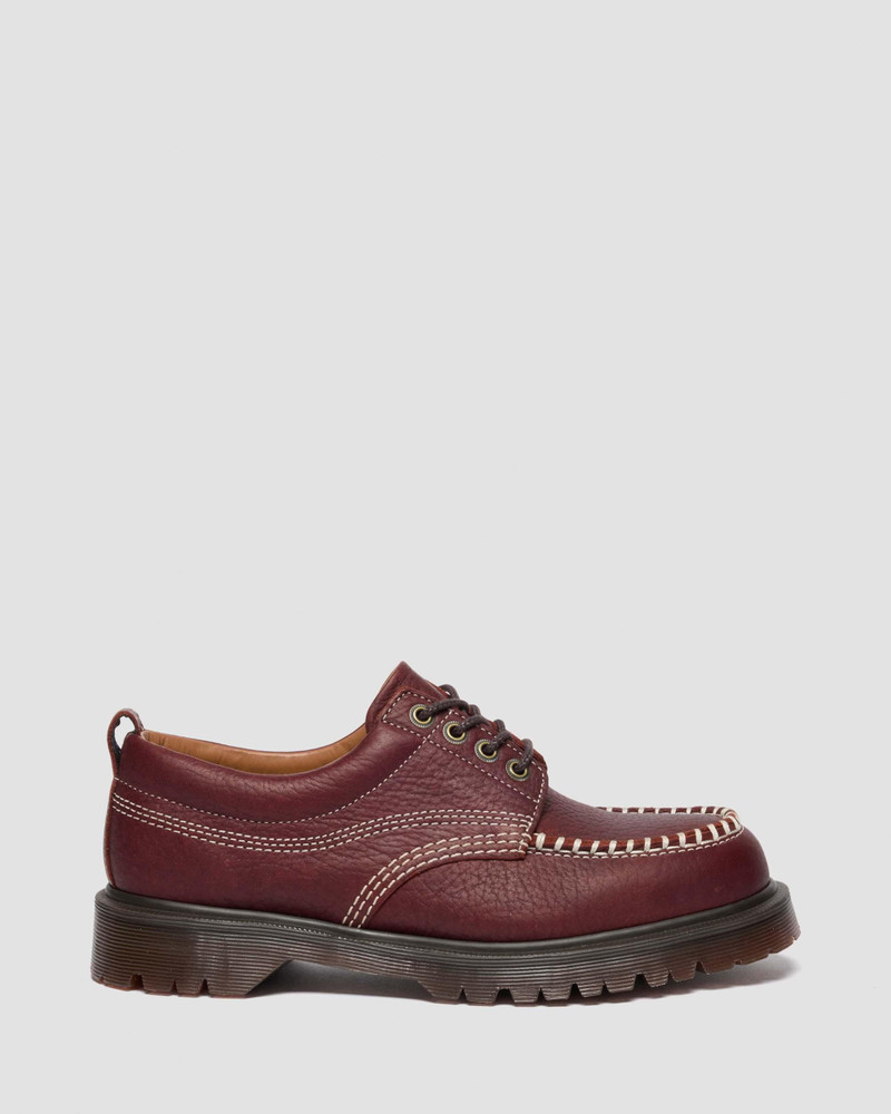LOWELL WILD GRAIN LEATHER LACE UP MOC TOE SHOES 1