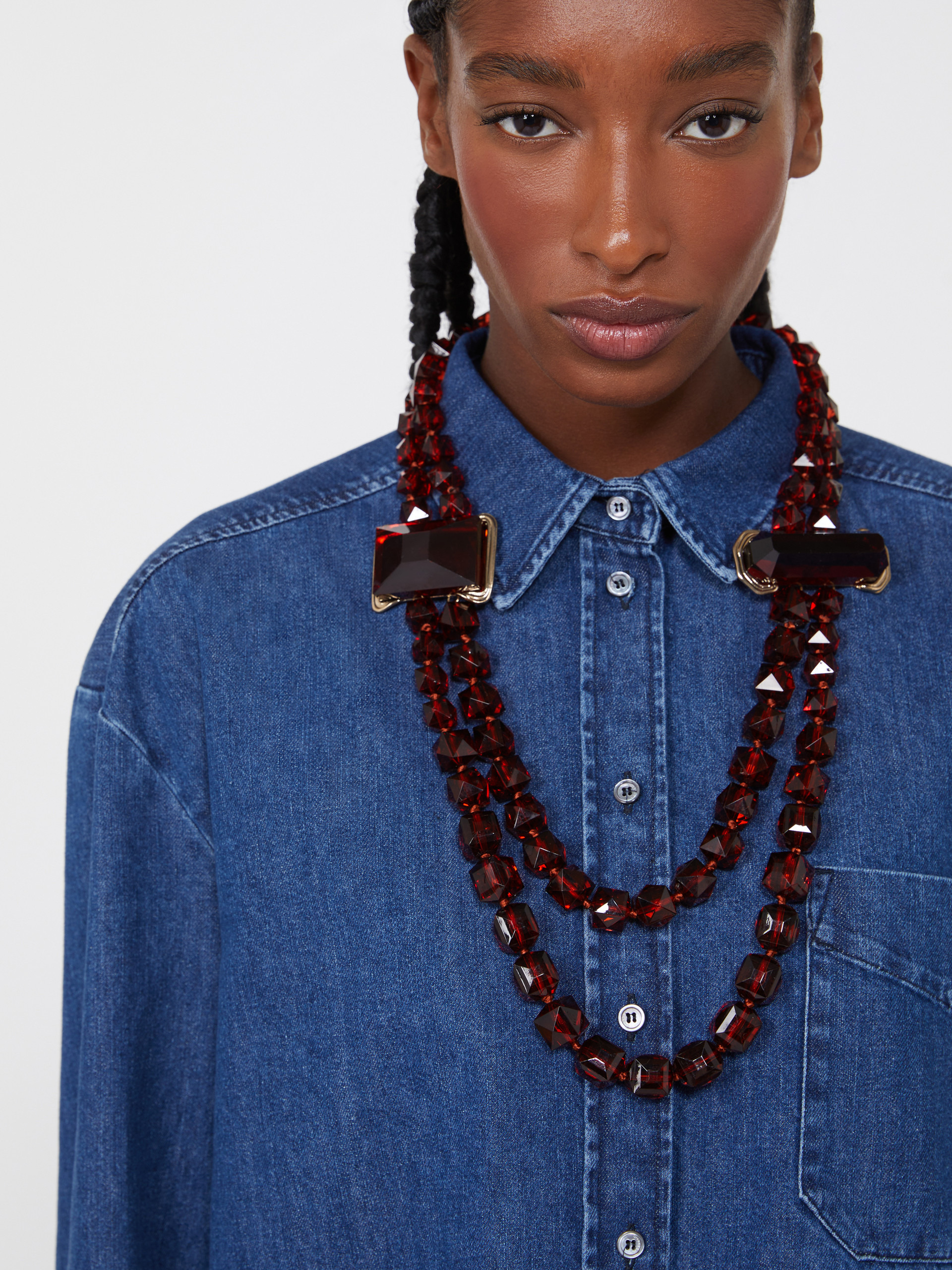 ADAGIO Resin necklace with stones - 3