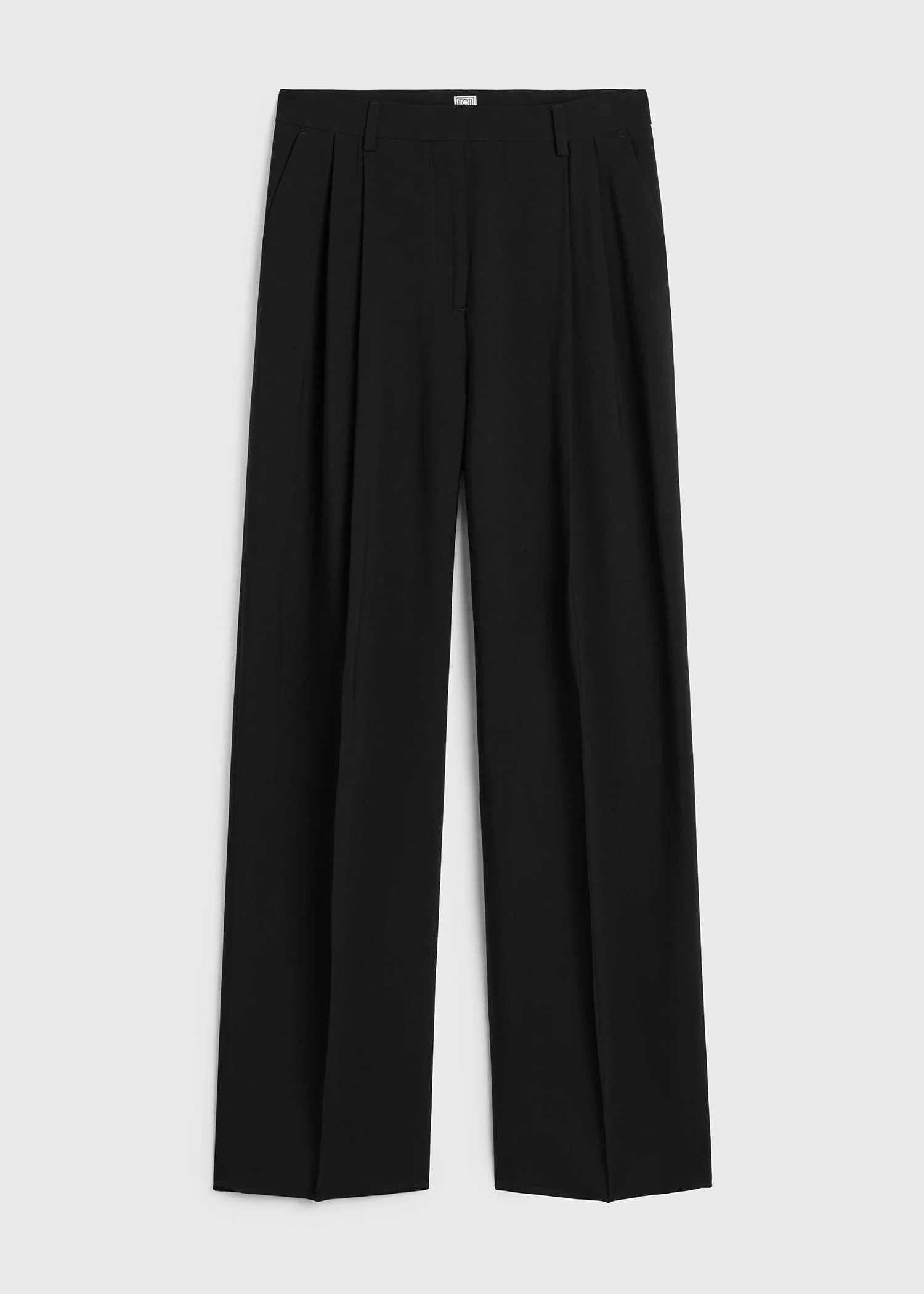 Double-pleat fluid trousers black - 1