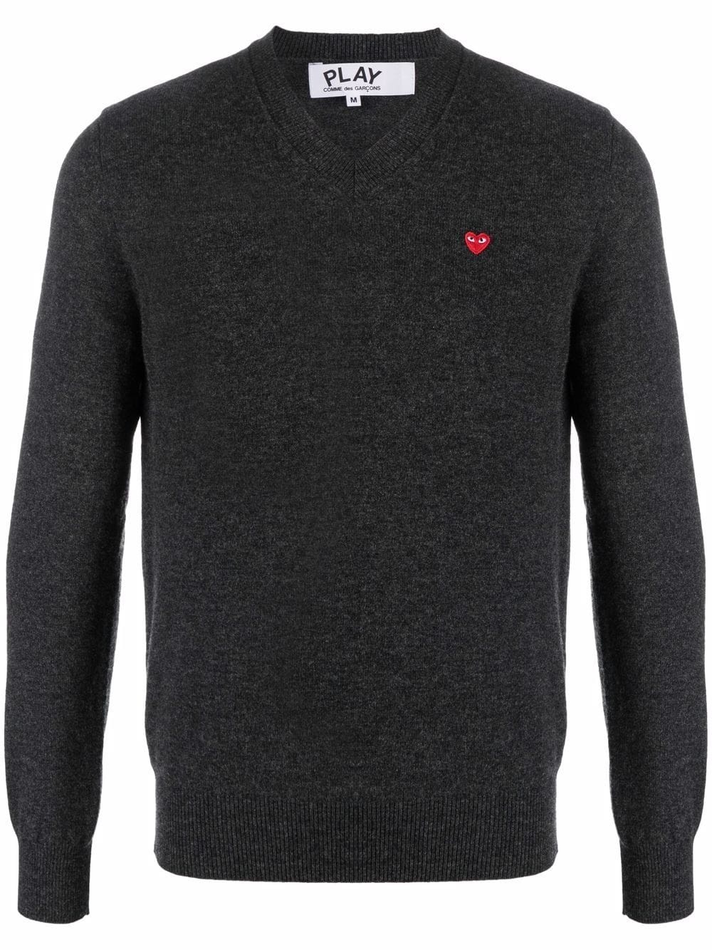 logo-patch wool jumper - 1