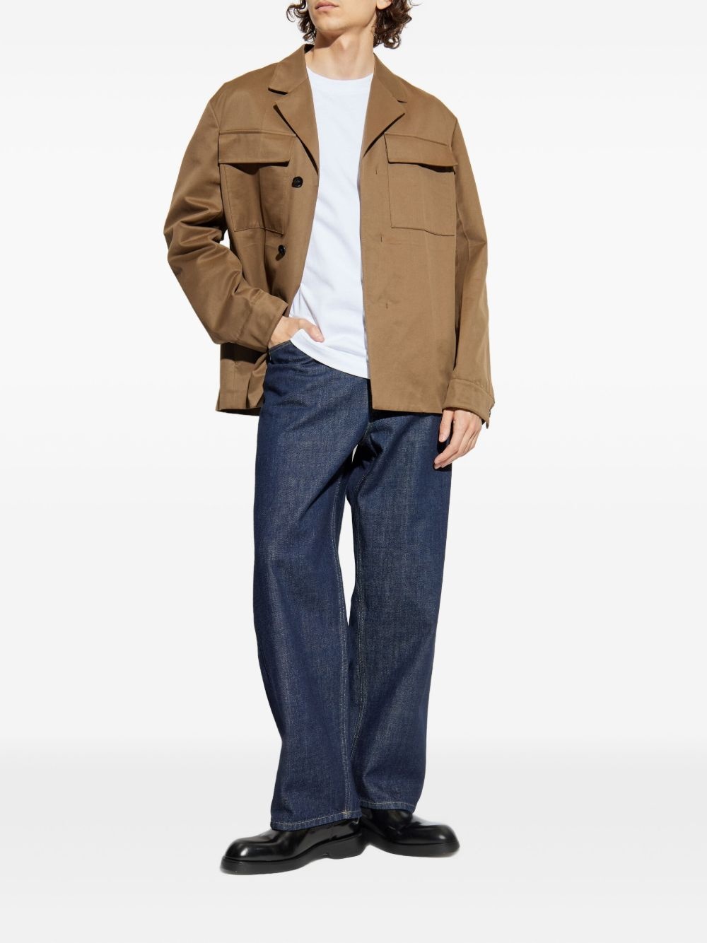 flap-pocket cotton jacket - 2