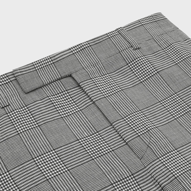 Flared pants in checked wool 3