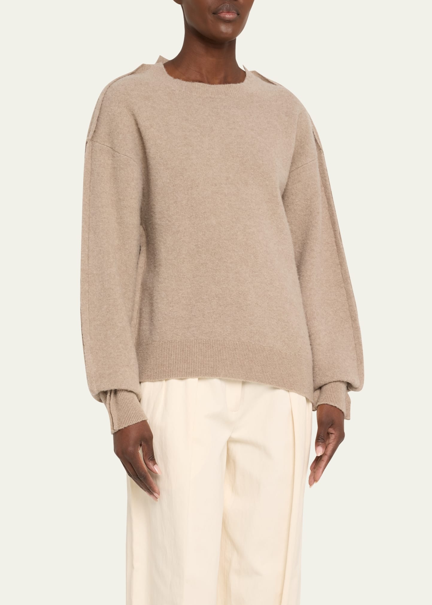Sculpted Merino Wool Pullover - 4