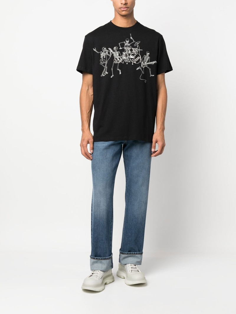 Alexander McQueen turn-up cuff straight-leg jeans outlook