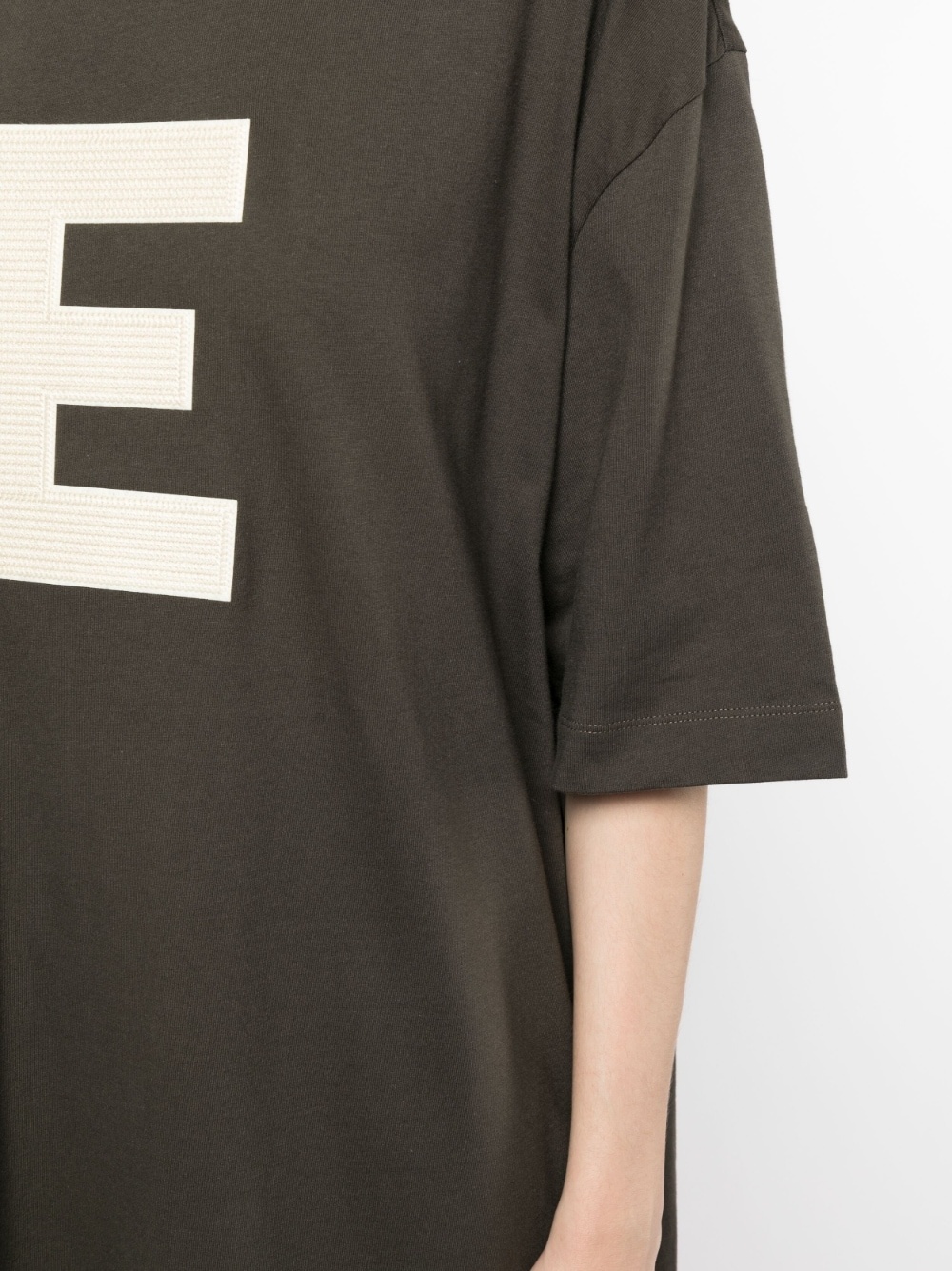 logo-patch midi dress - 5