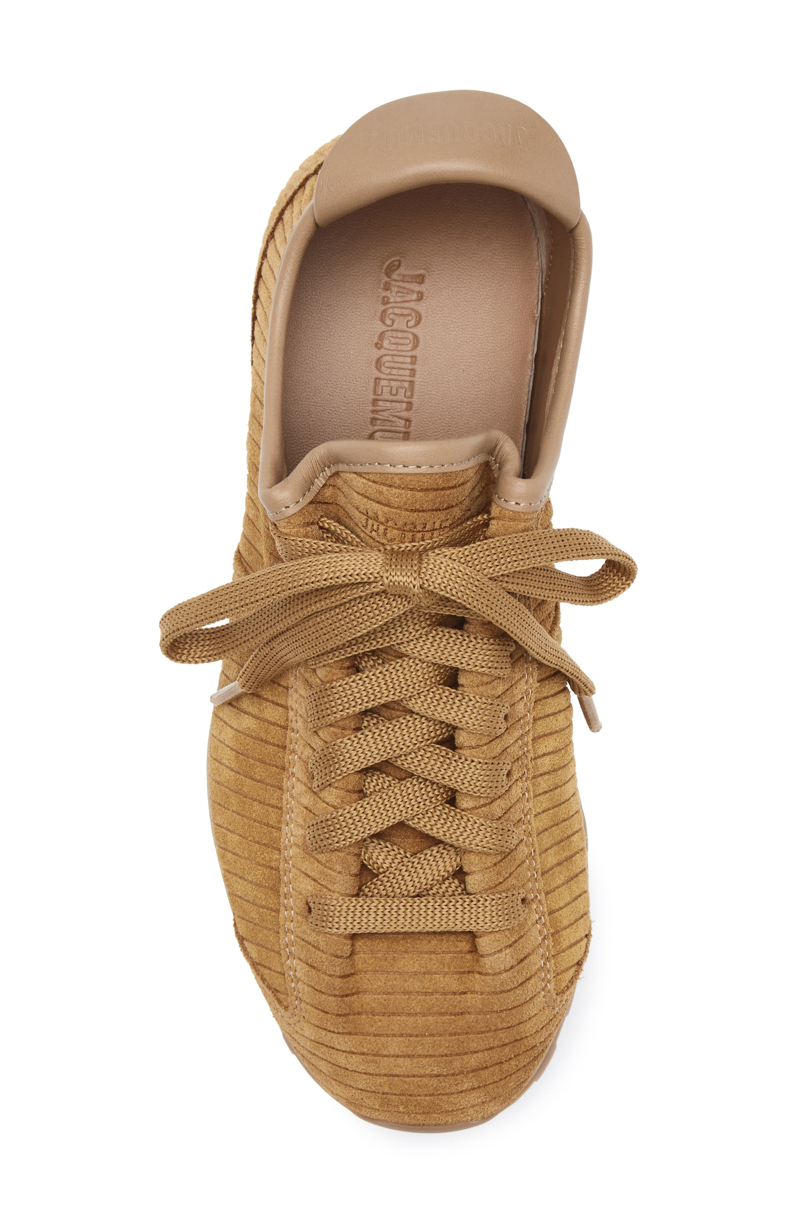 Jacquemus Corduroy Suede Tennis Sneaker in Camel at Nordstrom - 5