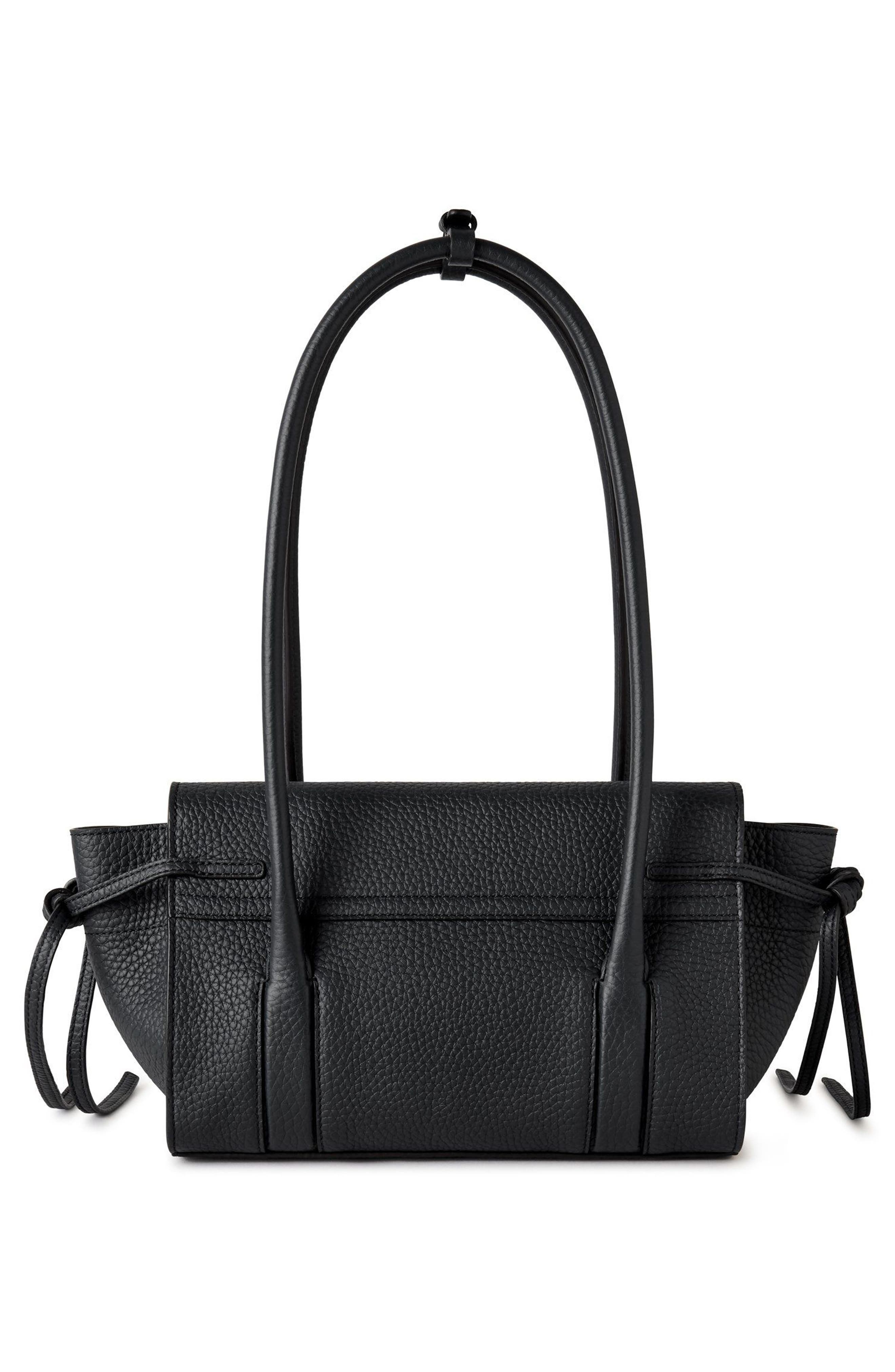 Mulberry Mini Soft Bayswater Grained Leather Satchel in Black at Nordstrom - 3