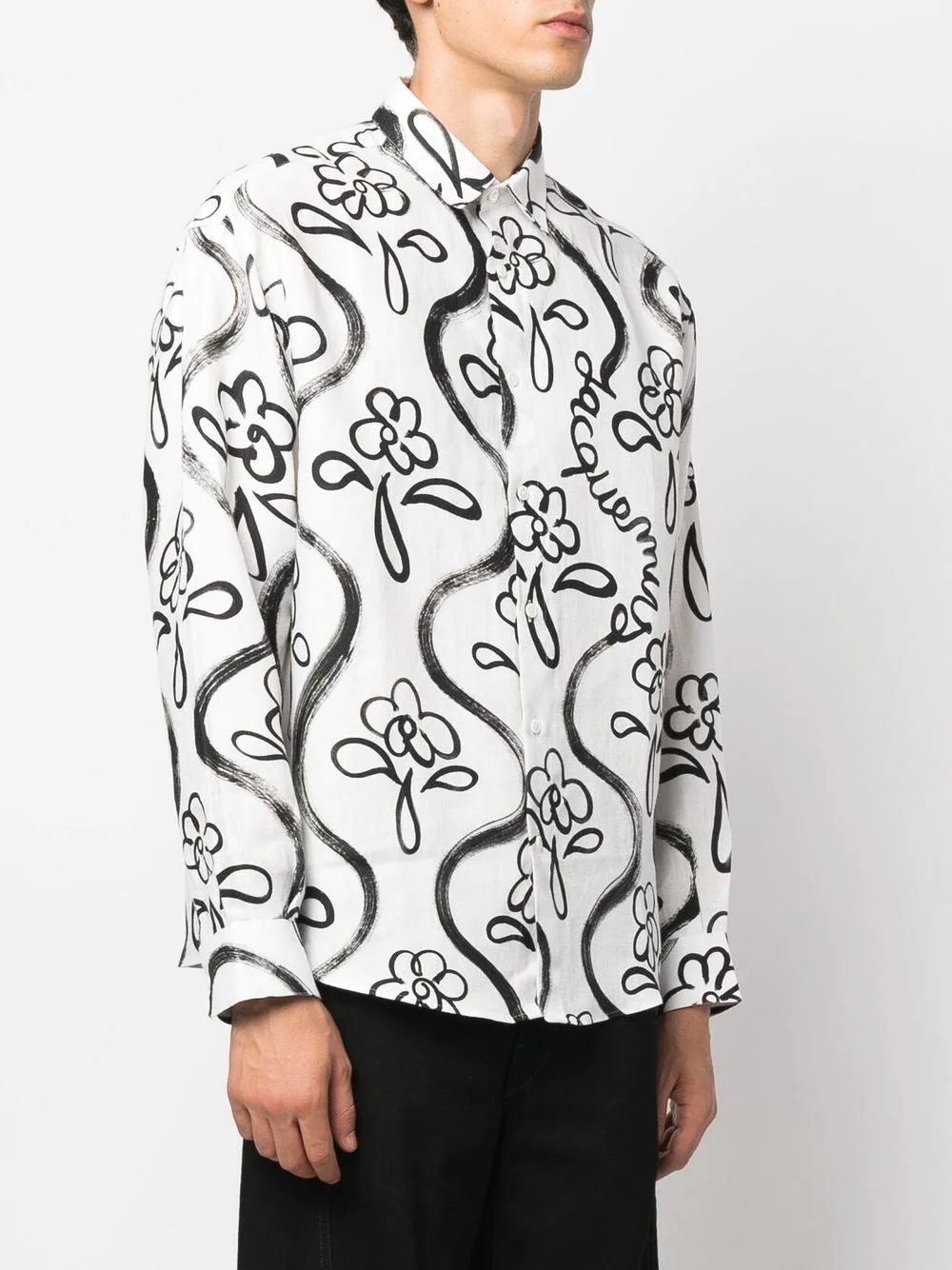 Simon painted flower-print shirt - 3