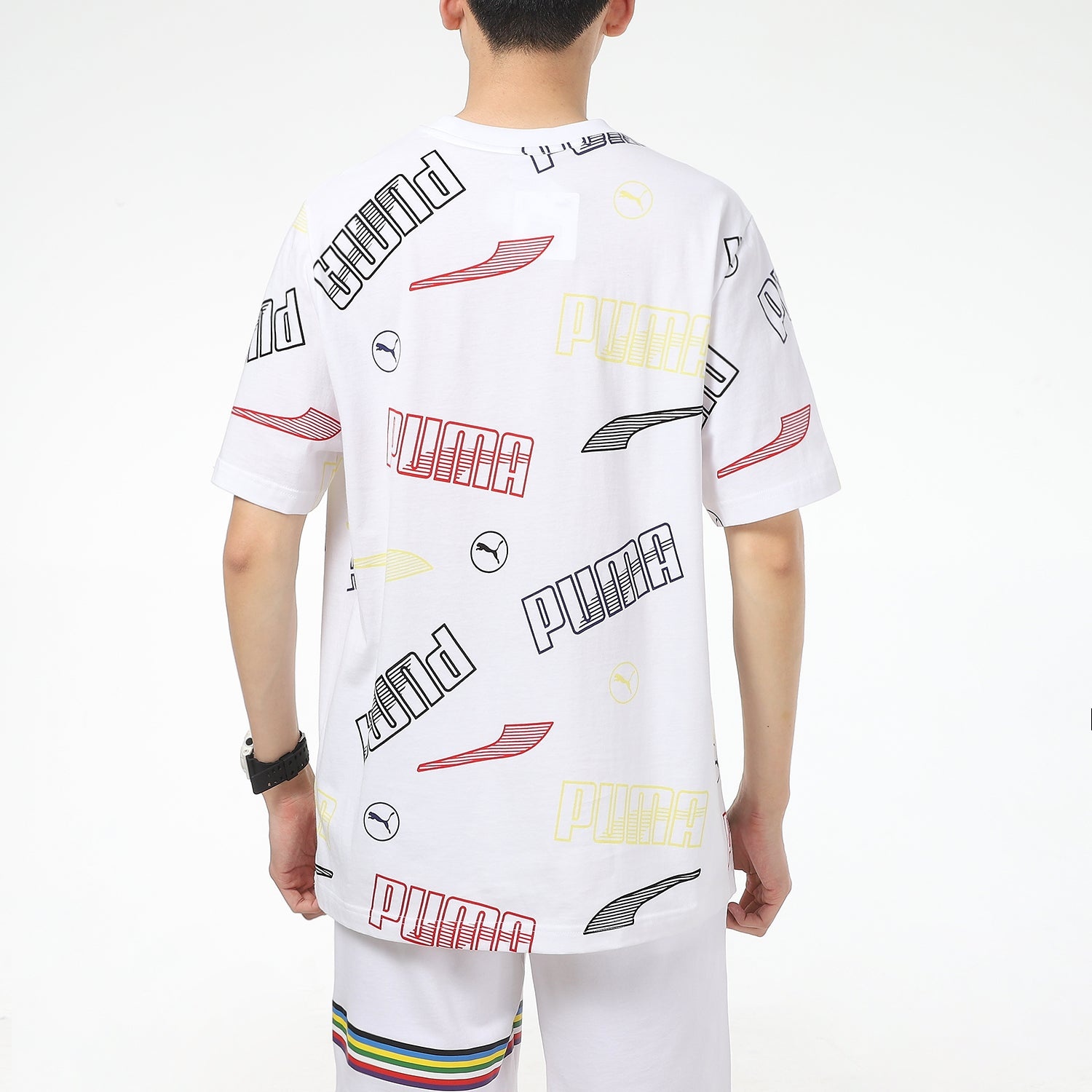 PUMA Solid Regular Fit T-Shirt 'White' 532706-02 - 4