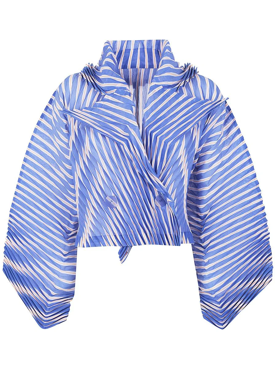 Issey Miyake "Generic Stripes" Hand Pleats Jacket Clothing - 1