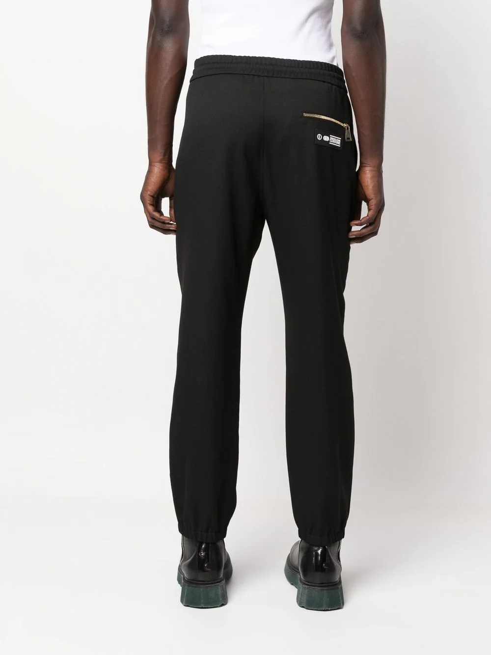 logo-patch cotton track-pants - 4