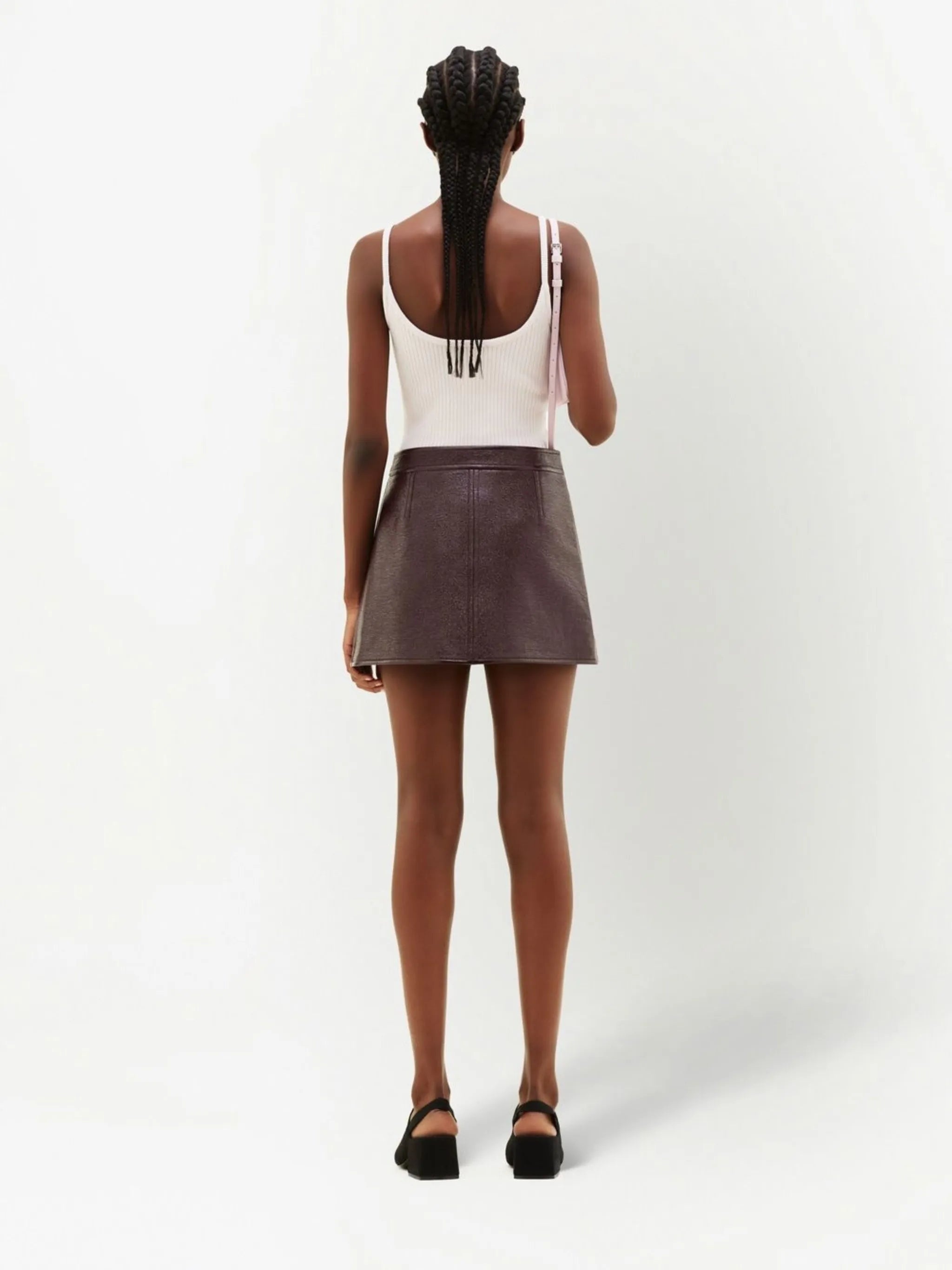 Logo-patch Vinyl Skirt - 3