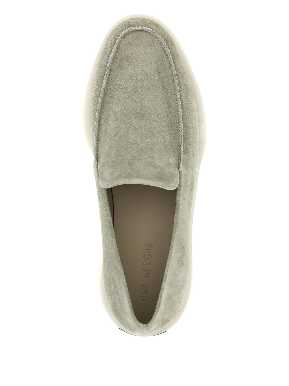 suede logo-patch loafers - 3