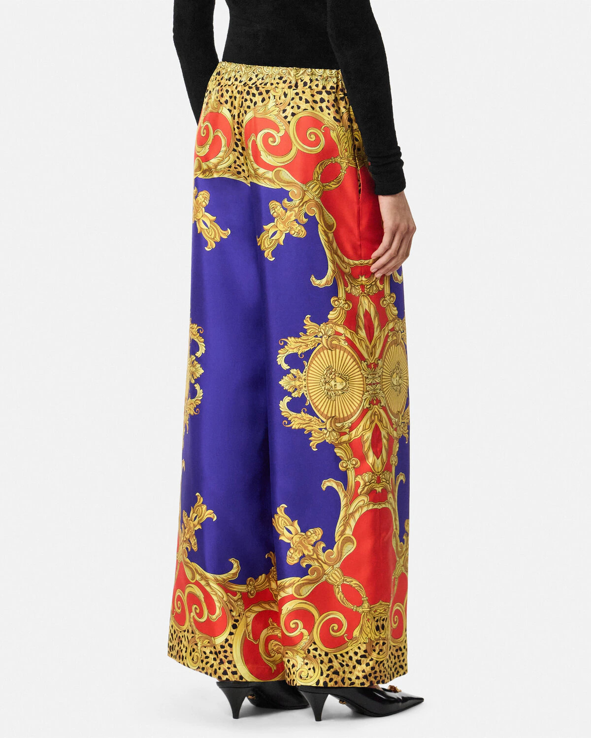Cheetah Barocco Silk Pants - 5
