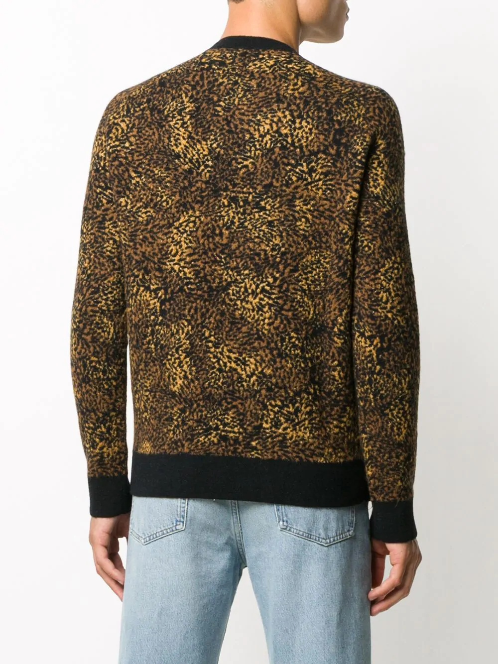 leopard jacquard jumper - 4