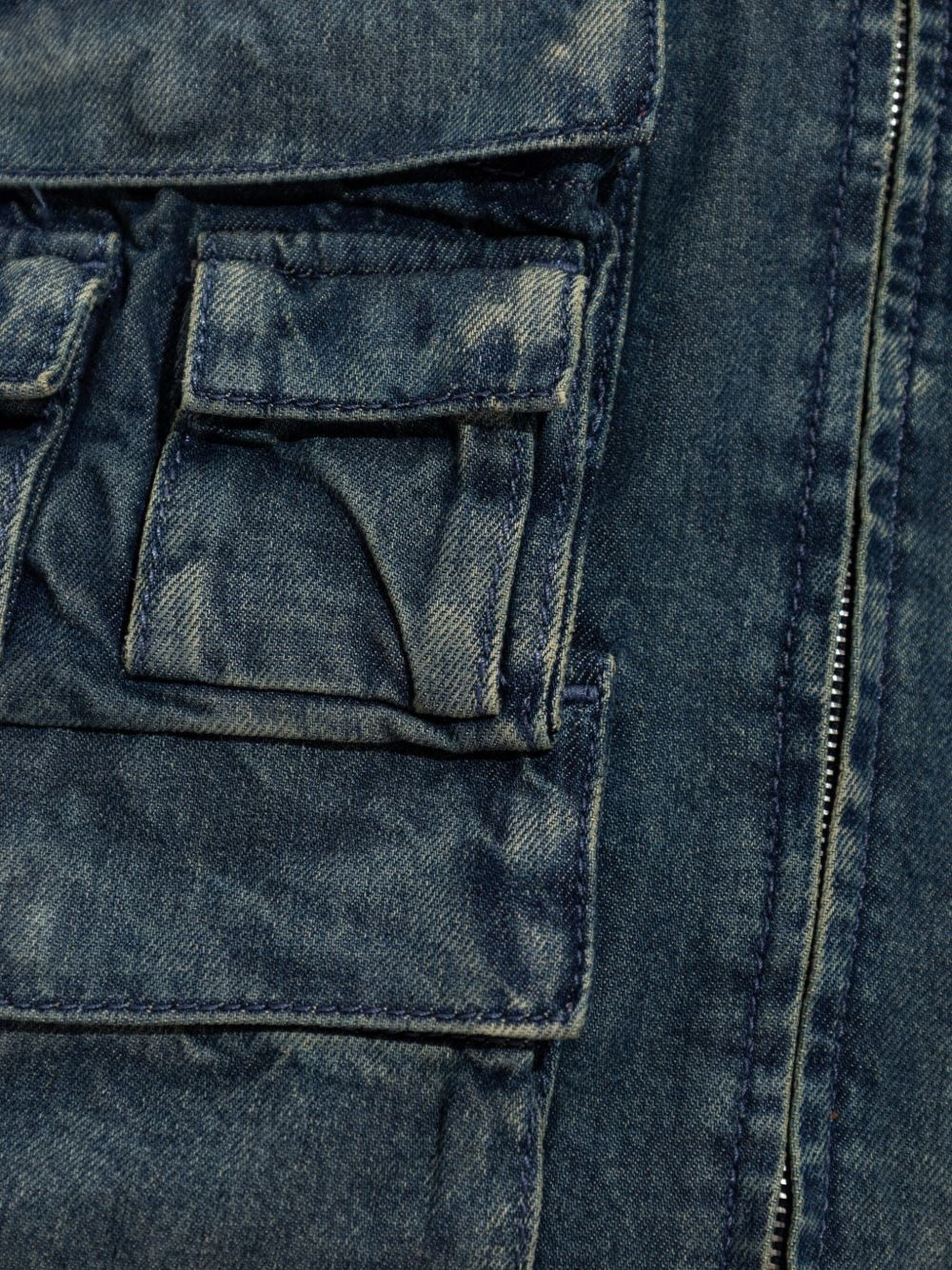 zip-up denim midi dress - 5