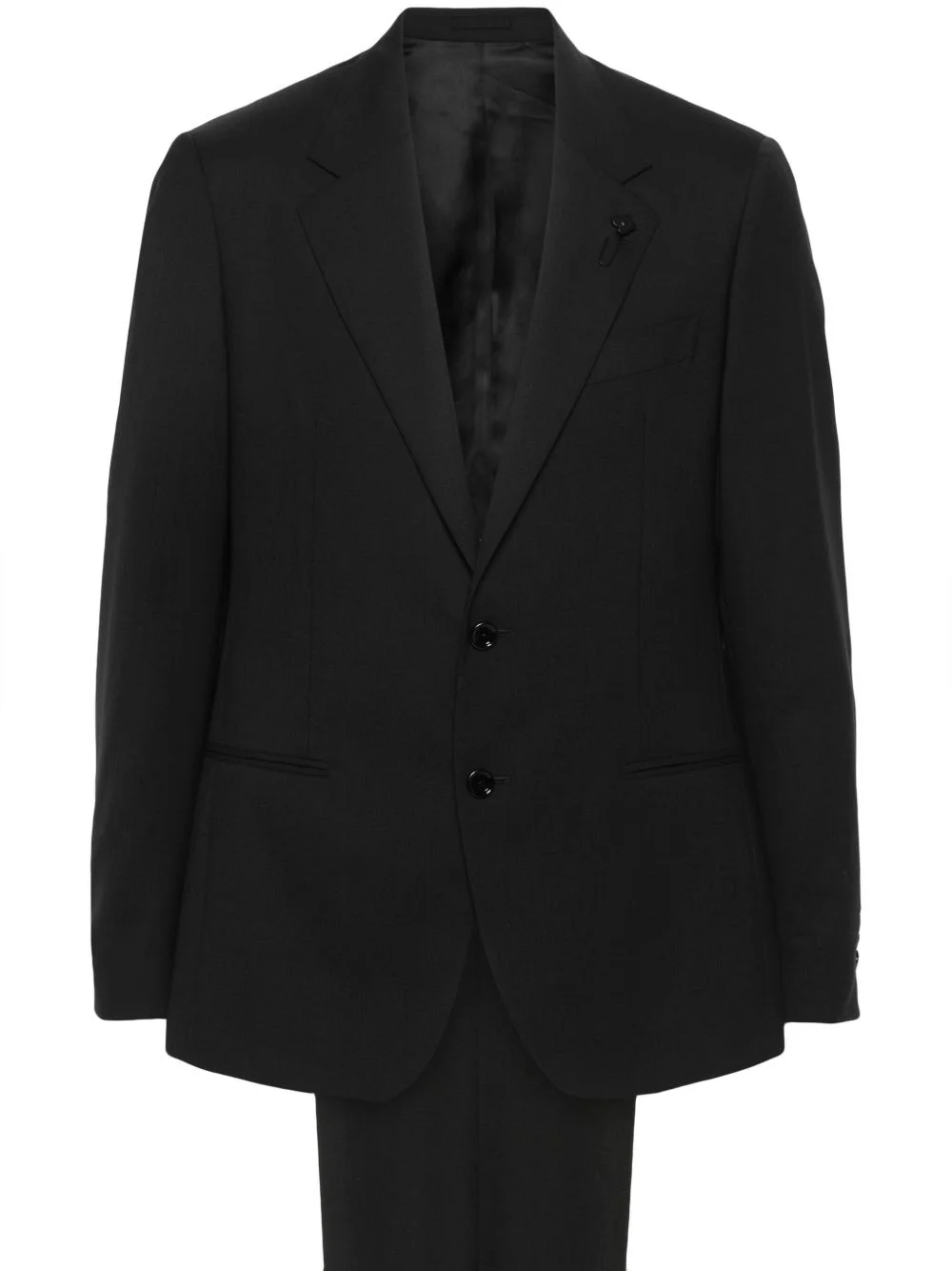 single breasted wool suit - 1