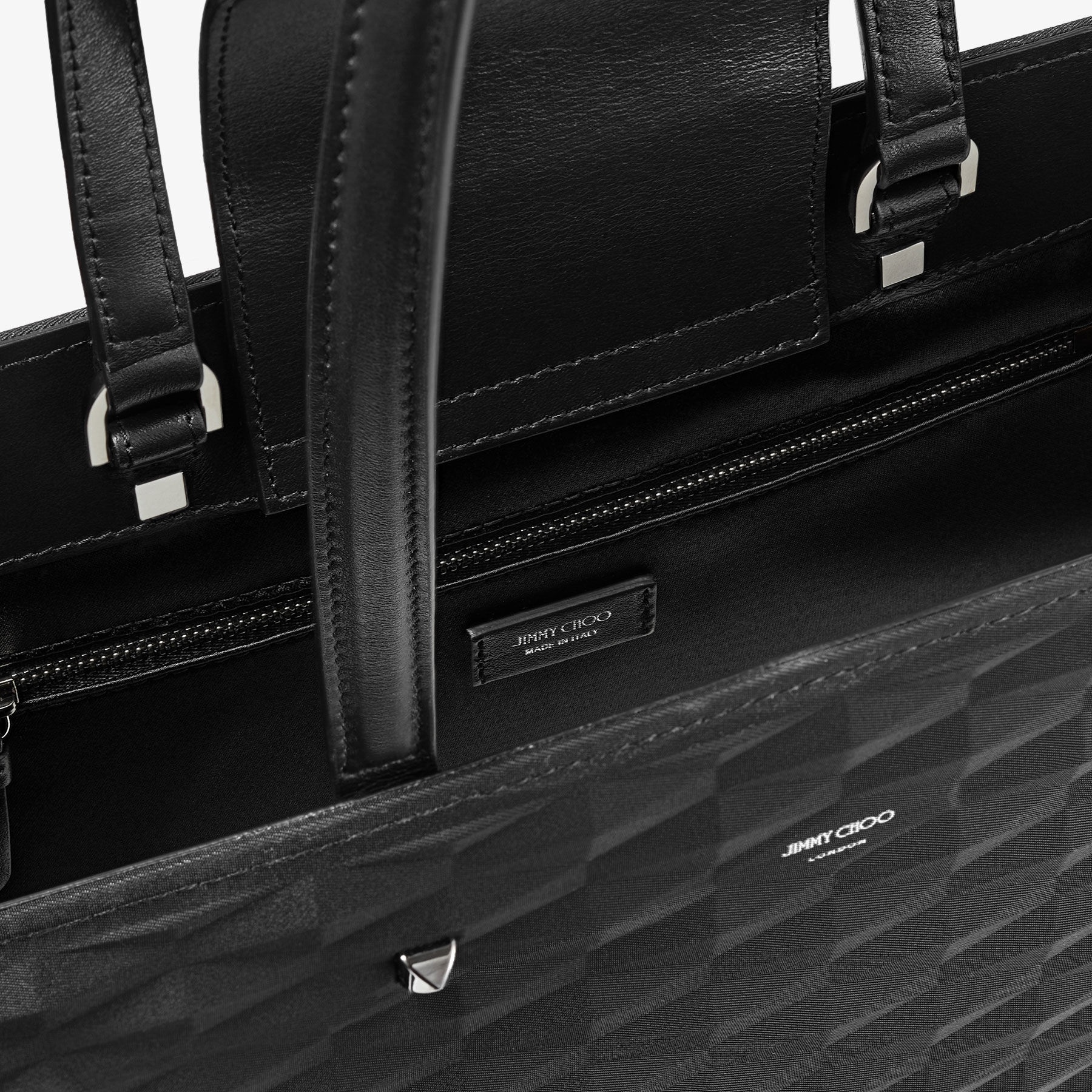 Diamond Tote/m
Black Diamond Embossed Nylon Tote Bag - 4