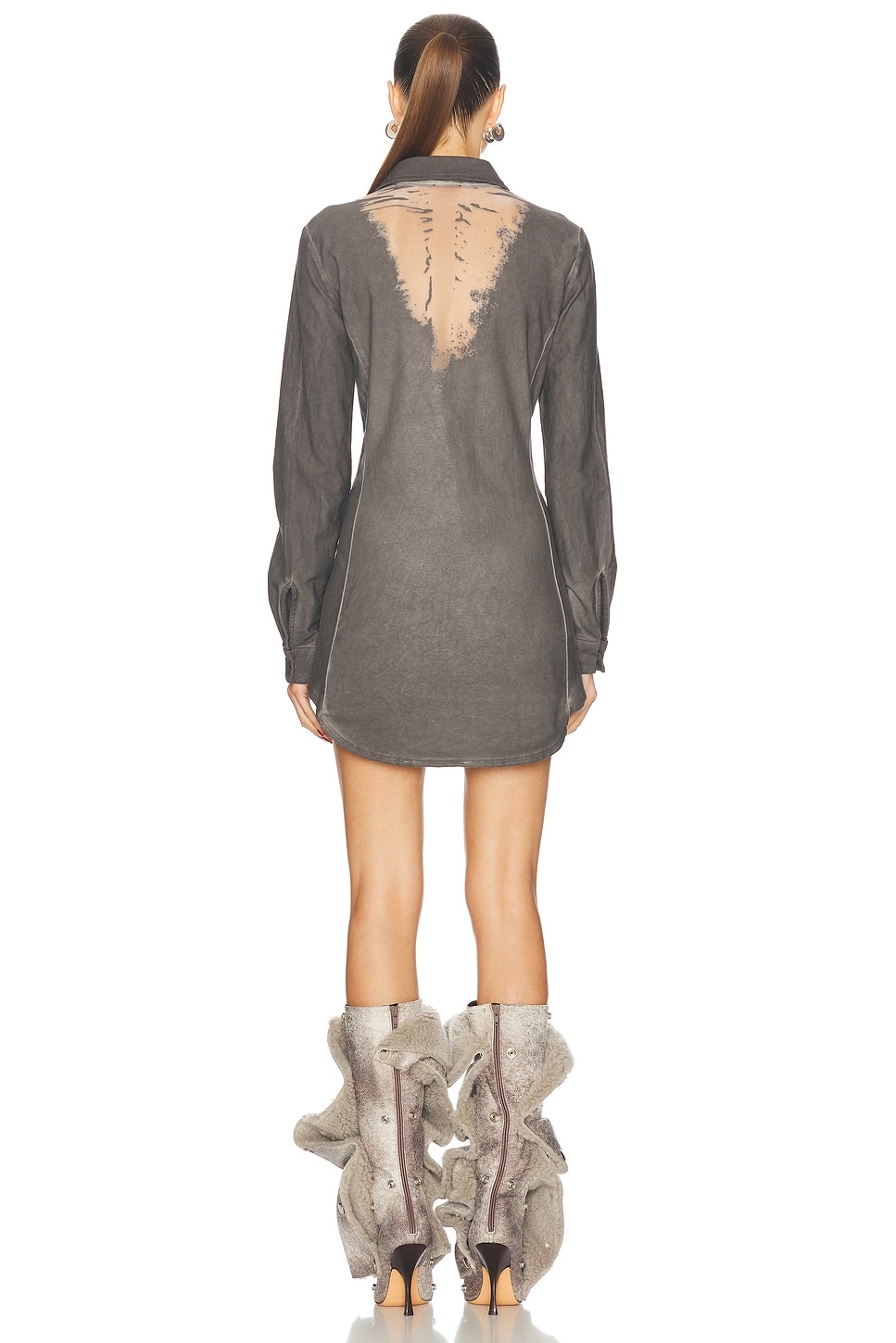 ディーゼル Diesel D-Giseld-P1 Dress Women's Denim dress with skirt detail | Black | Diesel
