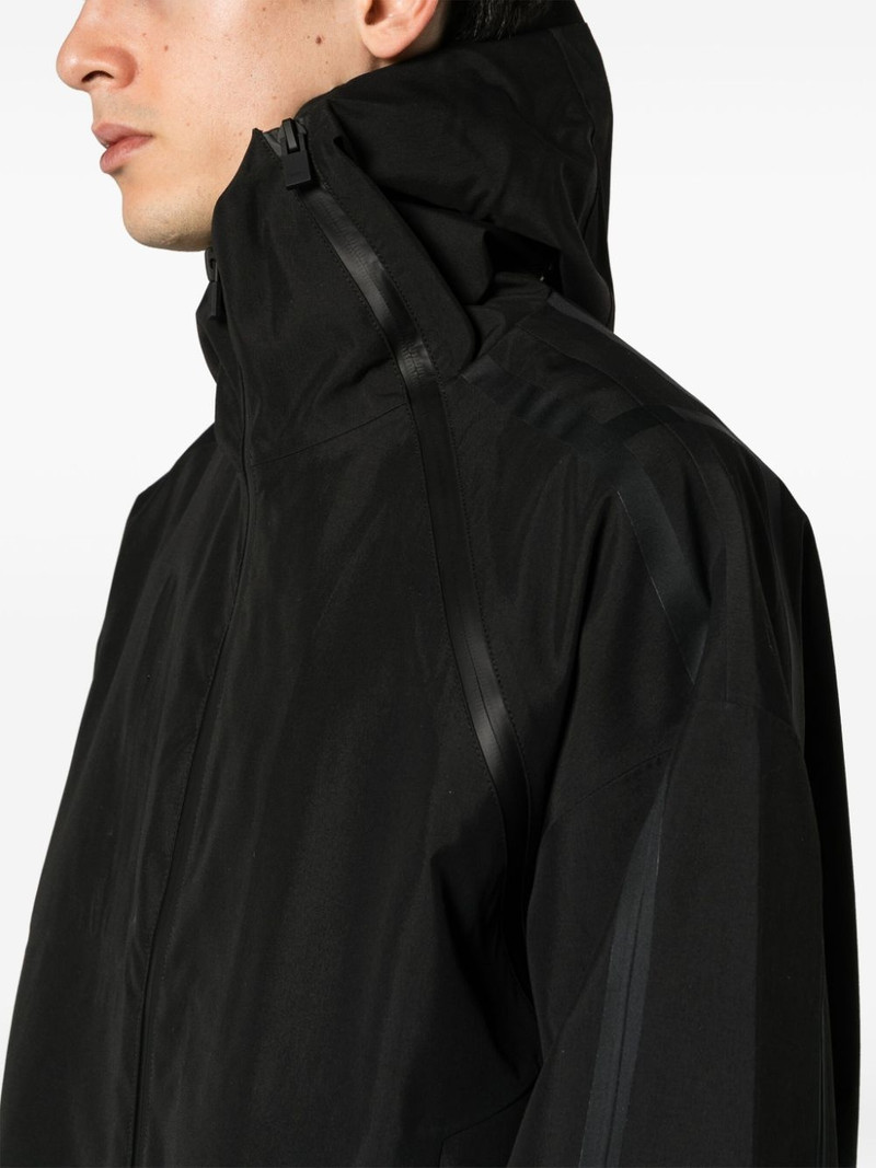 decorative-zips hooded jacket 5
