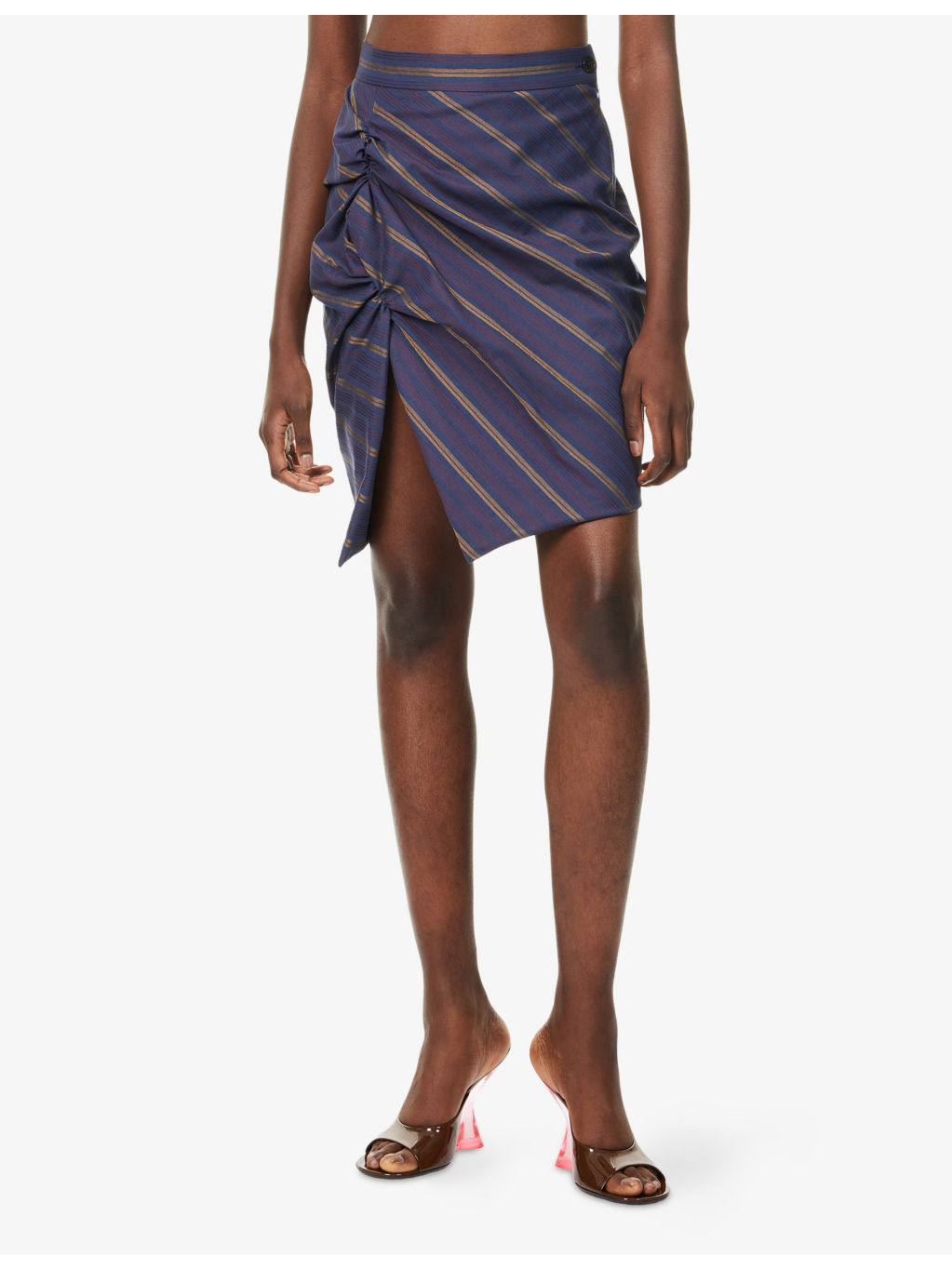 Mini Side Panther Cotton Mini Skirt - 3