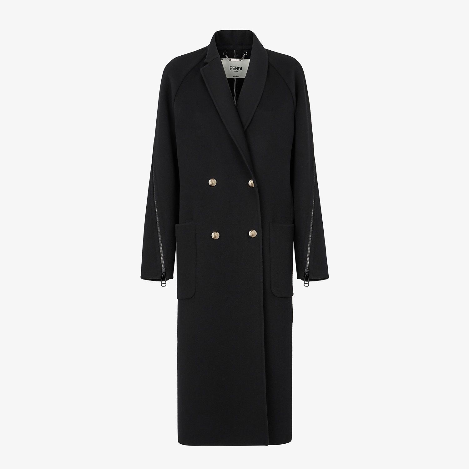 Black wool coat - 1