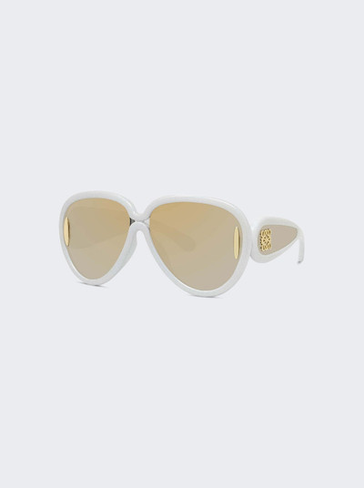 Loewe Pilot Mask Sunglasses Holographic White outlook