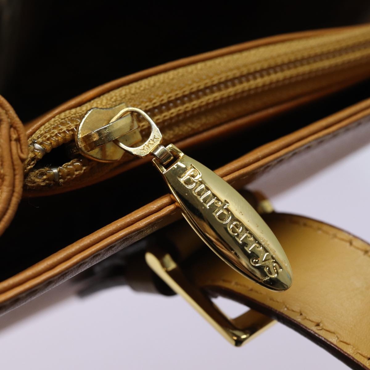 Burberry Nova Check Hand Bag Leather Beige - 12