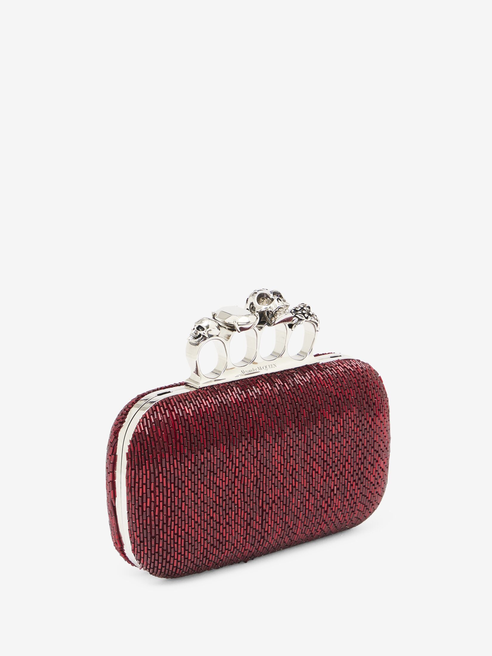 Women's Knuckle Clutch in Red - 2