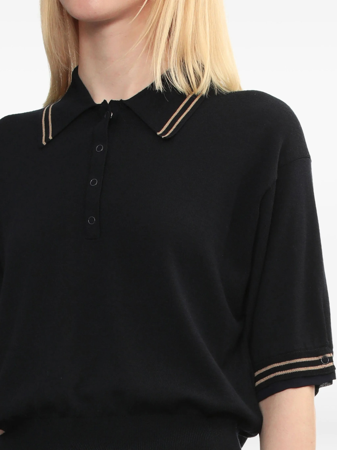 Cropped Polo With Organza - 5