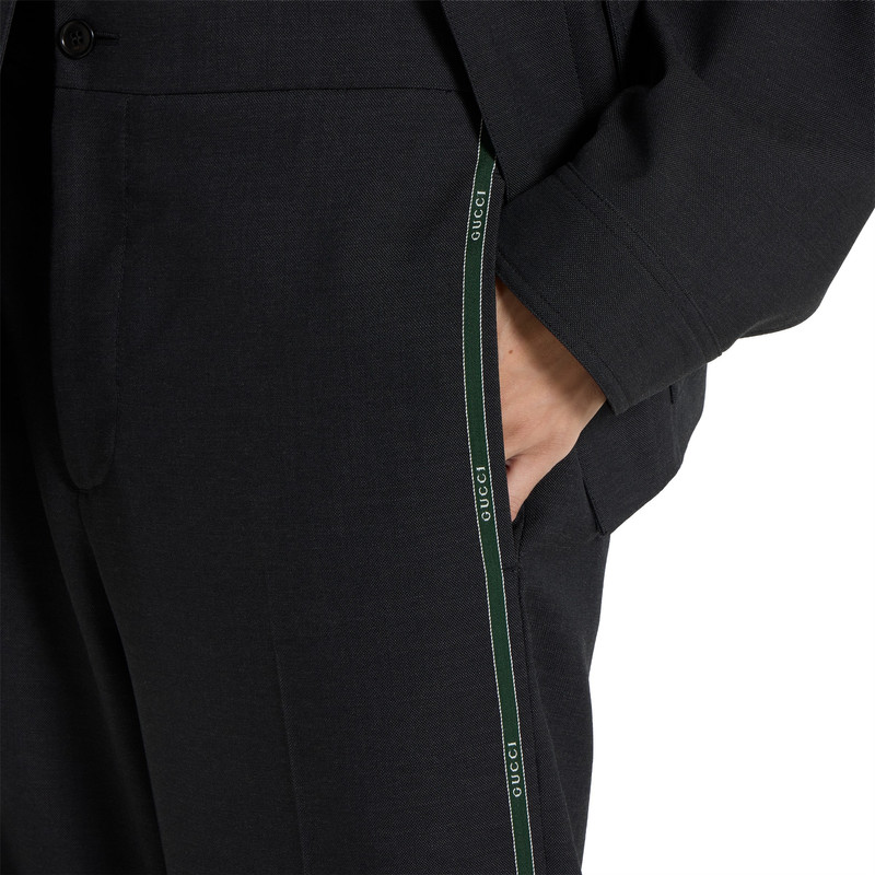 Wool pant with Gucci selvedge detail 3