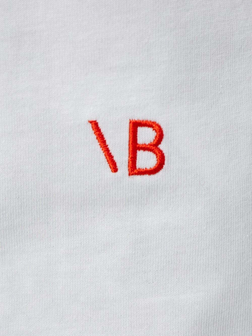 logo-embroidered cotton T-shirt - 5